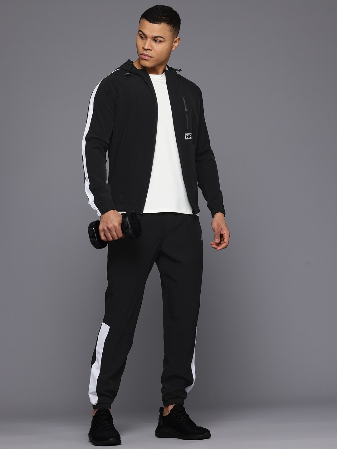 

HRX by Hrithik Roshan Men Rapid-Dry Training Tracksuit, Black