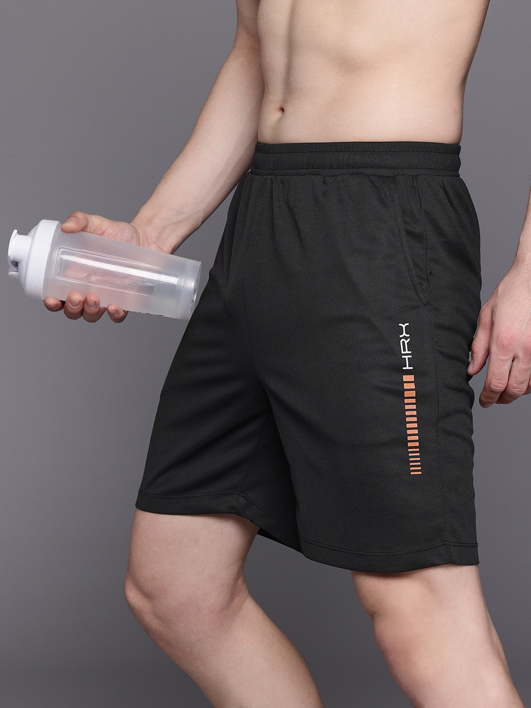 

HRX by Hrithik Roshan Men Rapid-Dry Training Shorts, Black
