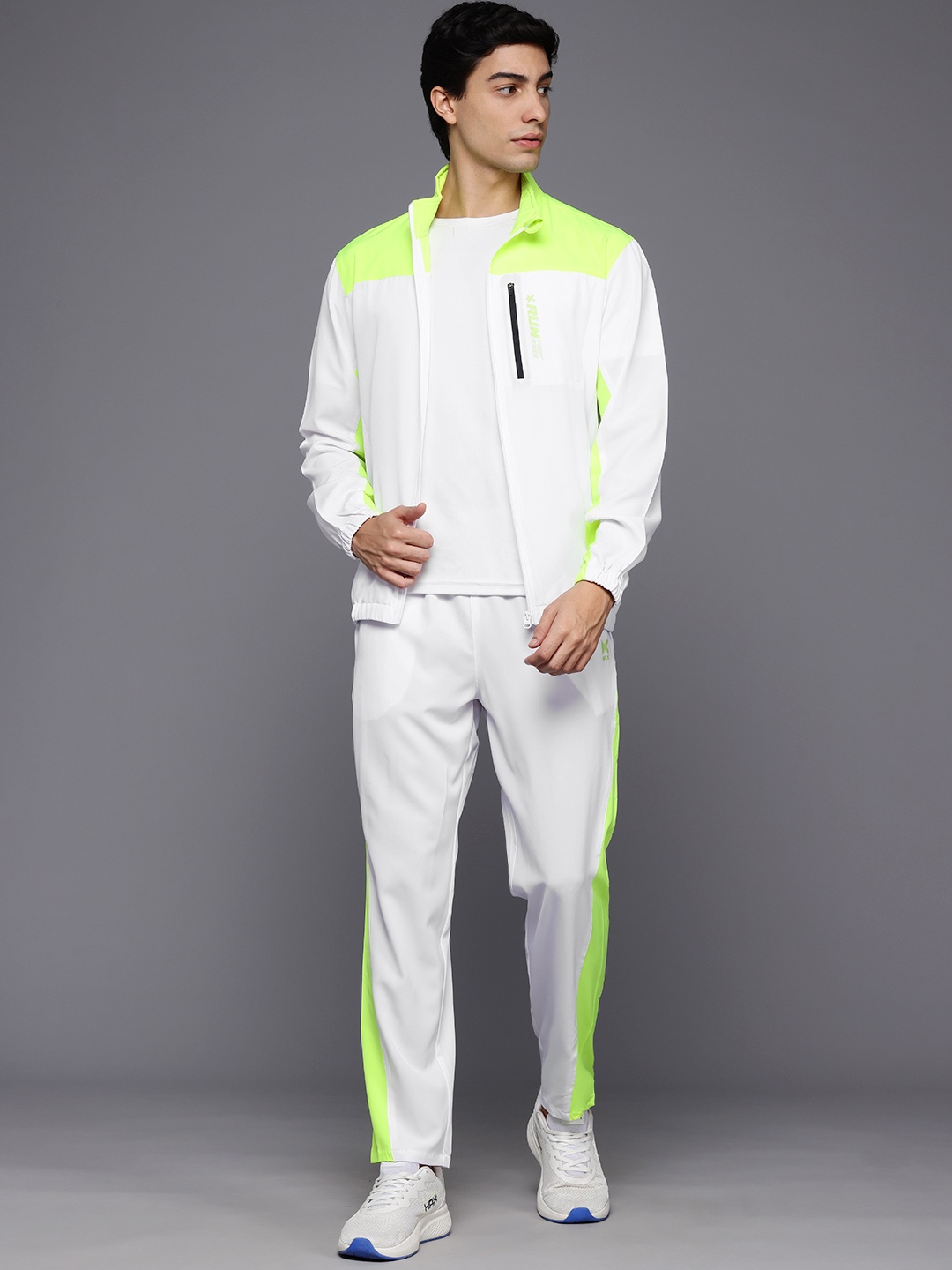 

HRX by Hrithik Roshan Men Rapid-Dry Running Tracksuit, White