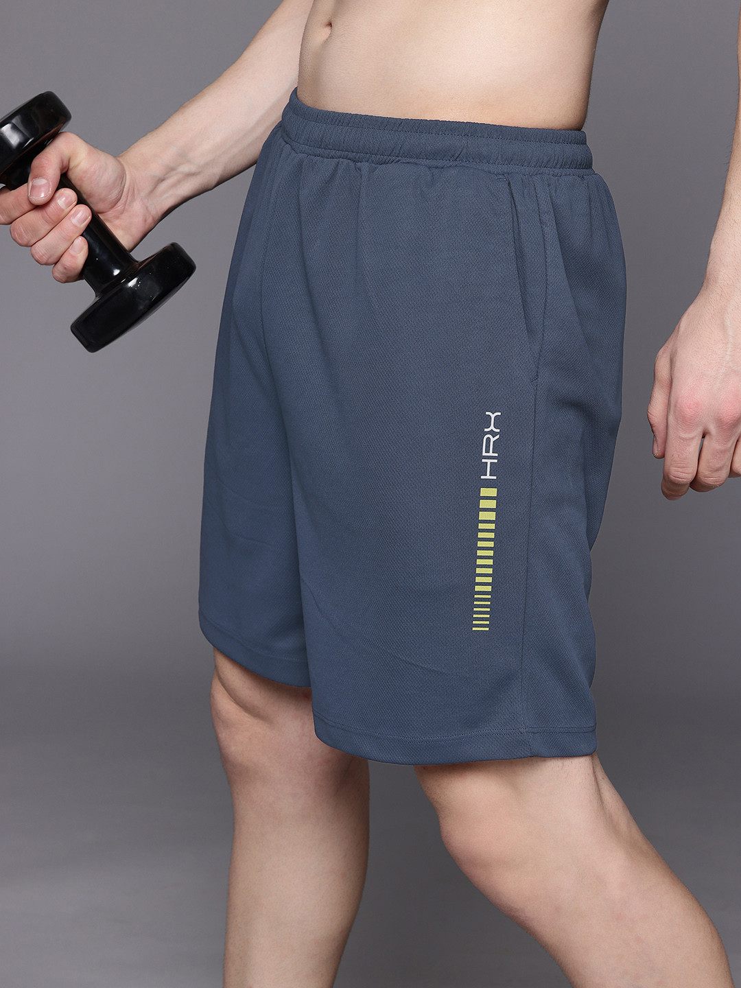 

HRX by Hrithik Roshan Men Rapid-Dry Training Shorts, Navy blue