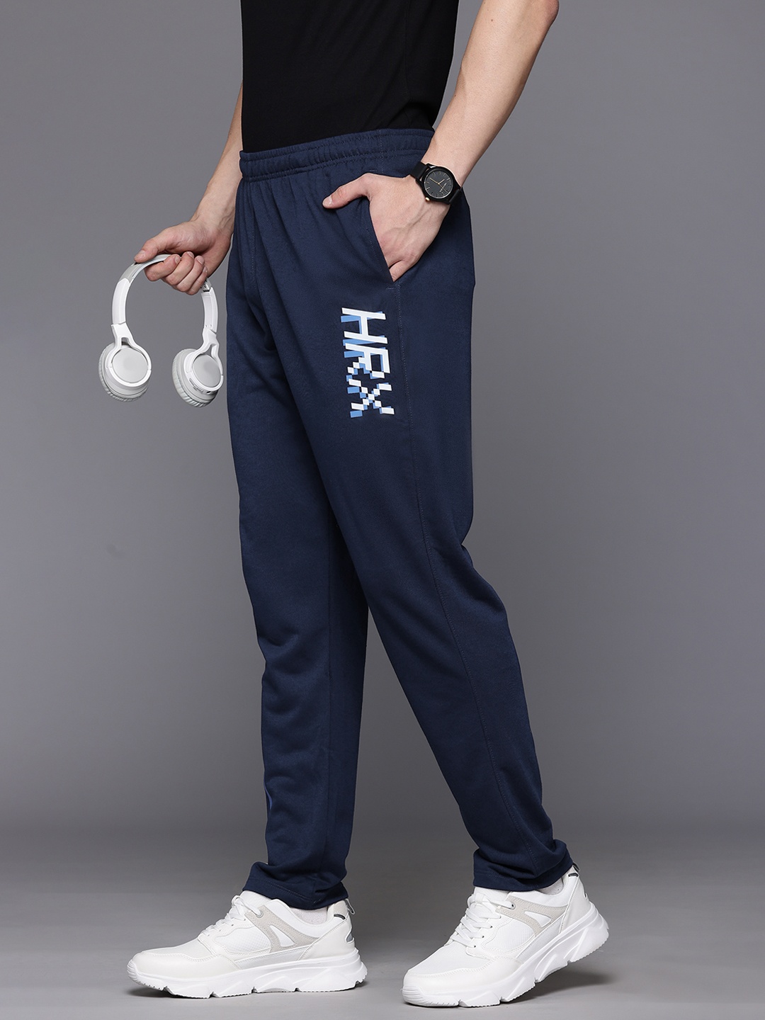 

HRX by Hrithik Roshan Men Lifestyle Track Pants, Navy blue