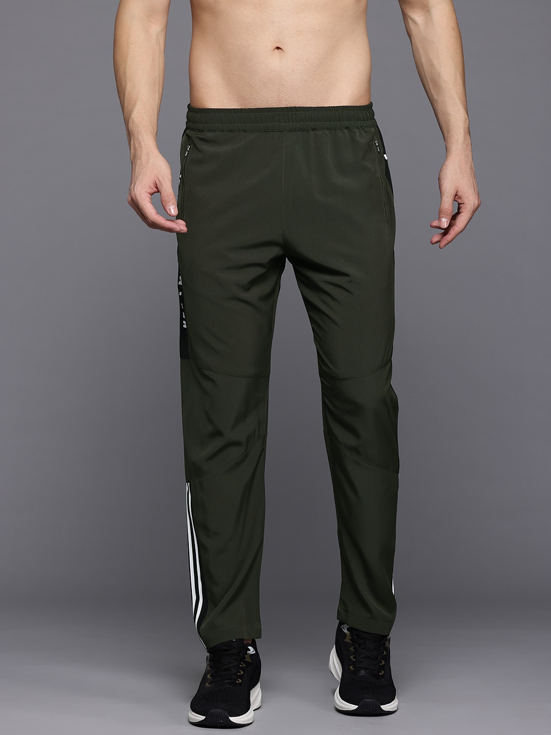 

HRX by Hrithik Roshan Men Printed Detail Training Track Pants, Olive