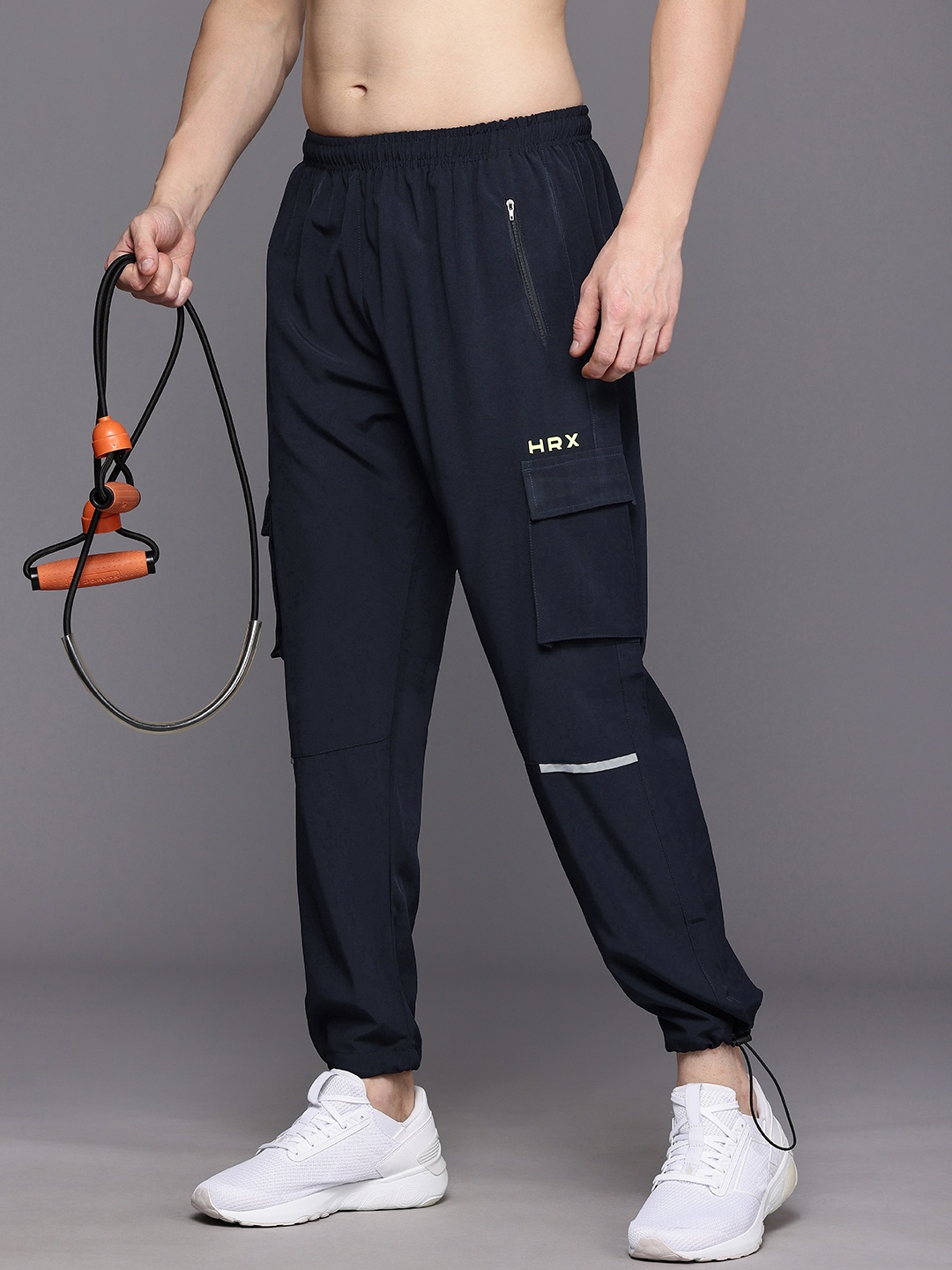 

HRX by Hrithik Roshan Men Sculptflex Training Joggers, Navy blue