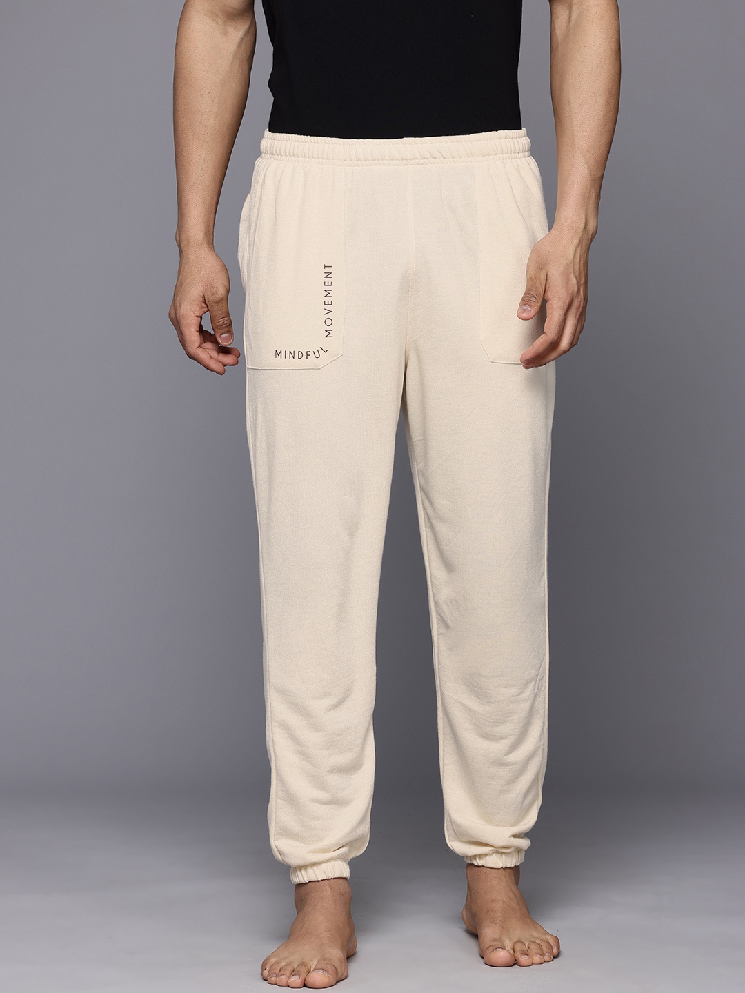 

HRX by Hrithik Roshan Men Yoga Joggers, Off white