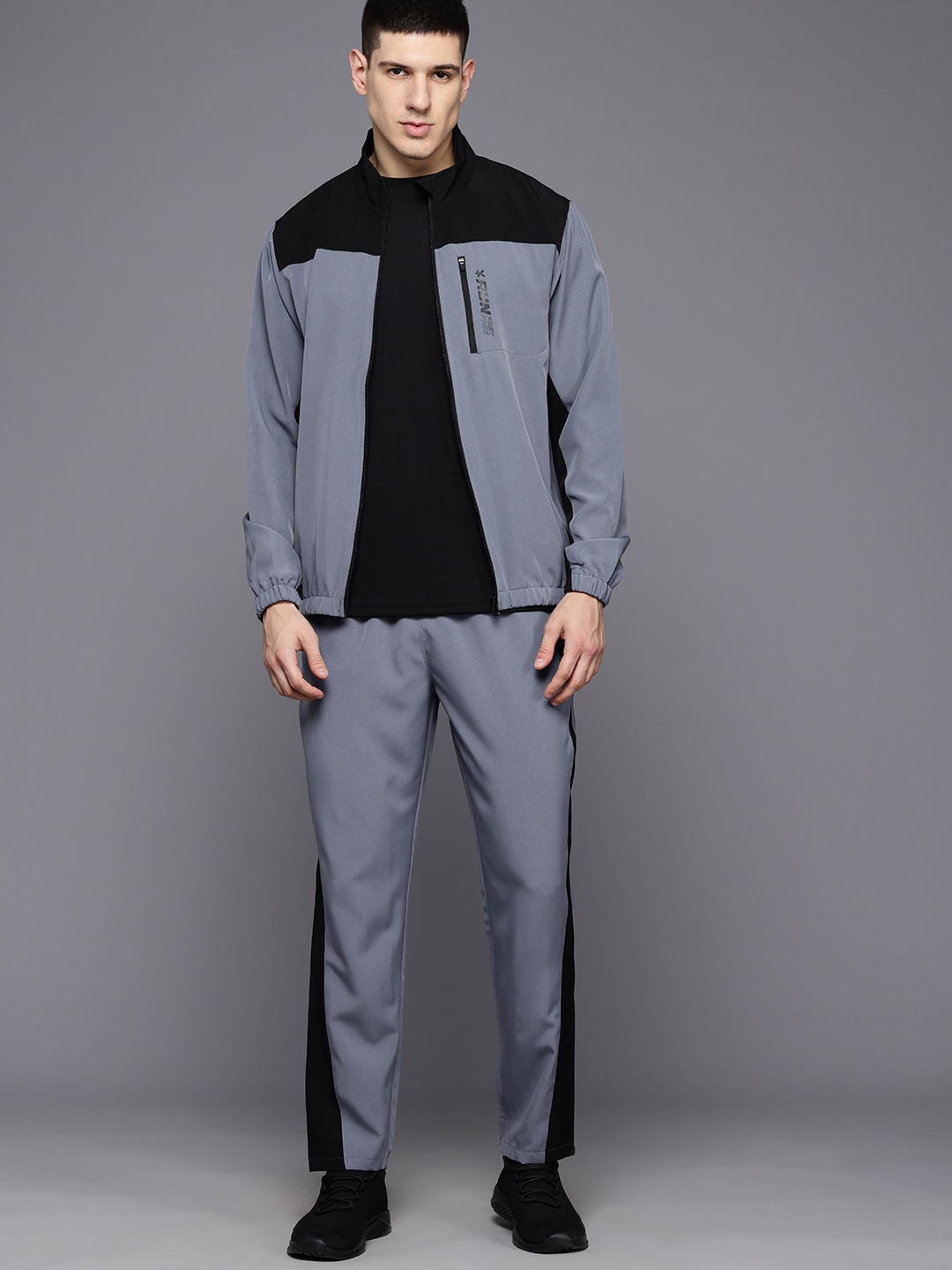 

HRX by Hrithik Roshan Men Rapid-Dry Running Tracksuit, Grey