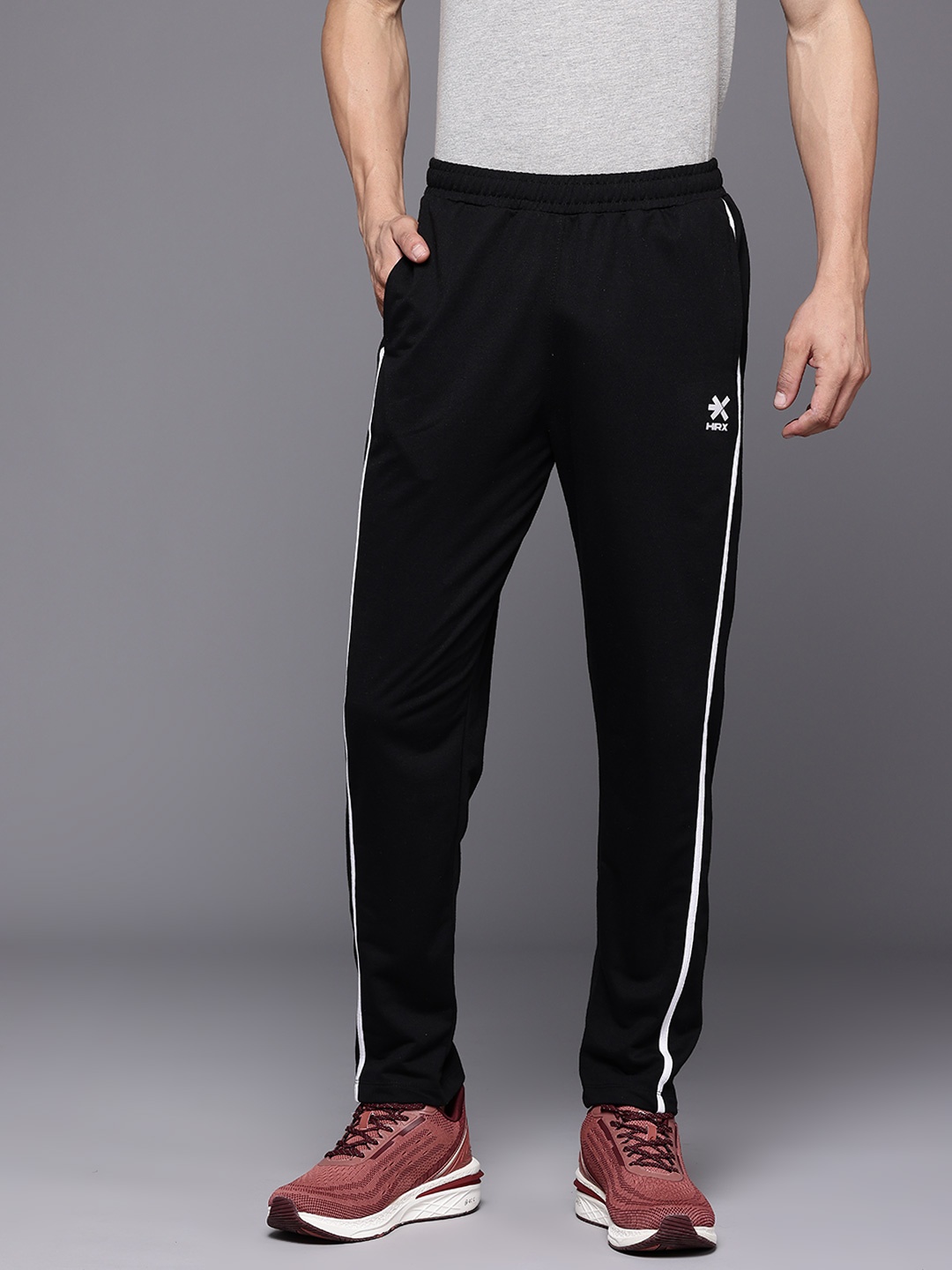 

HRX by Hrithik Roshan Men Side Striped Track Pants, Black