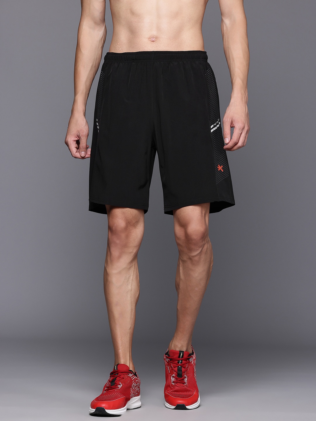 

HRX by Hrithik Roshan Men Rapid-Dry Training Shorts, Black