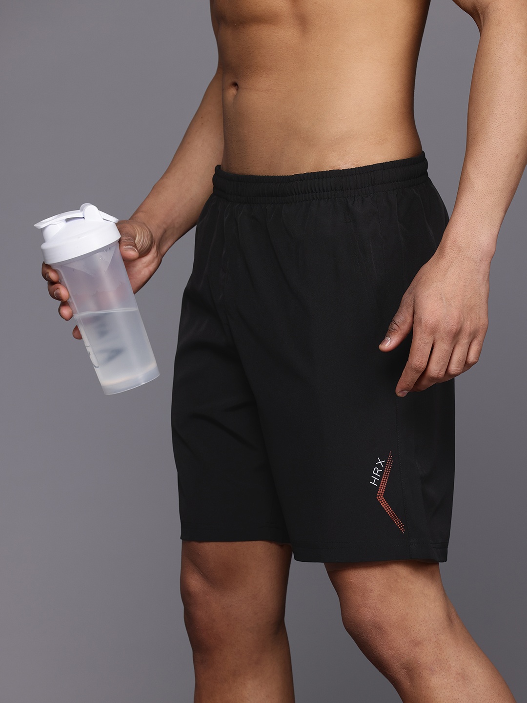 

HRX by Hrithik Roshan Men Rapid-Dry Training Shorts, Black