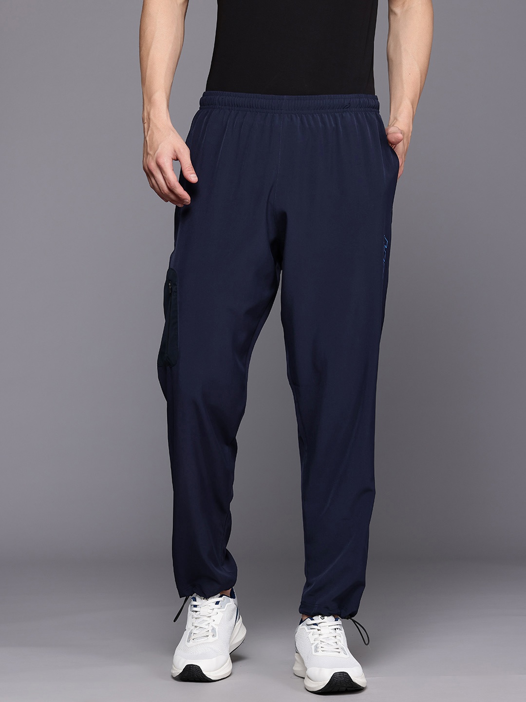 

HRX by Hrithik Roshan Men Relaxed Casual Joggers, Navy blue