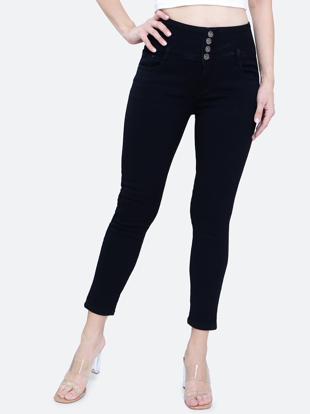 

FCK-3 Women Hottie High-Rise Stretchable Jeans, Black