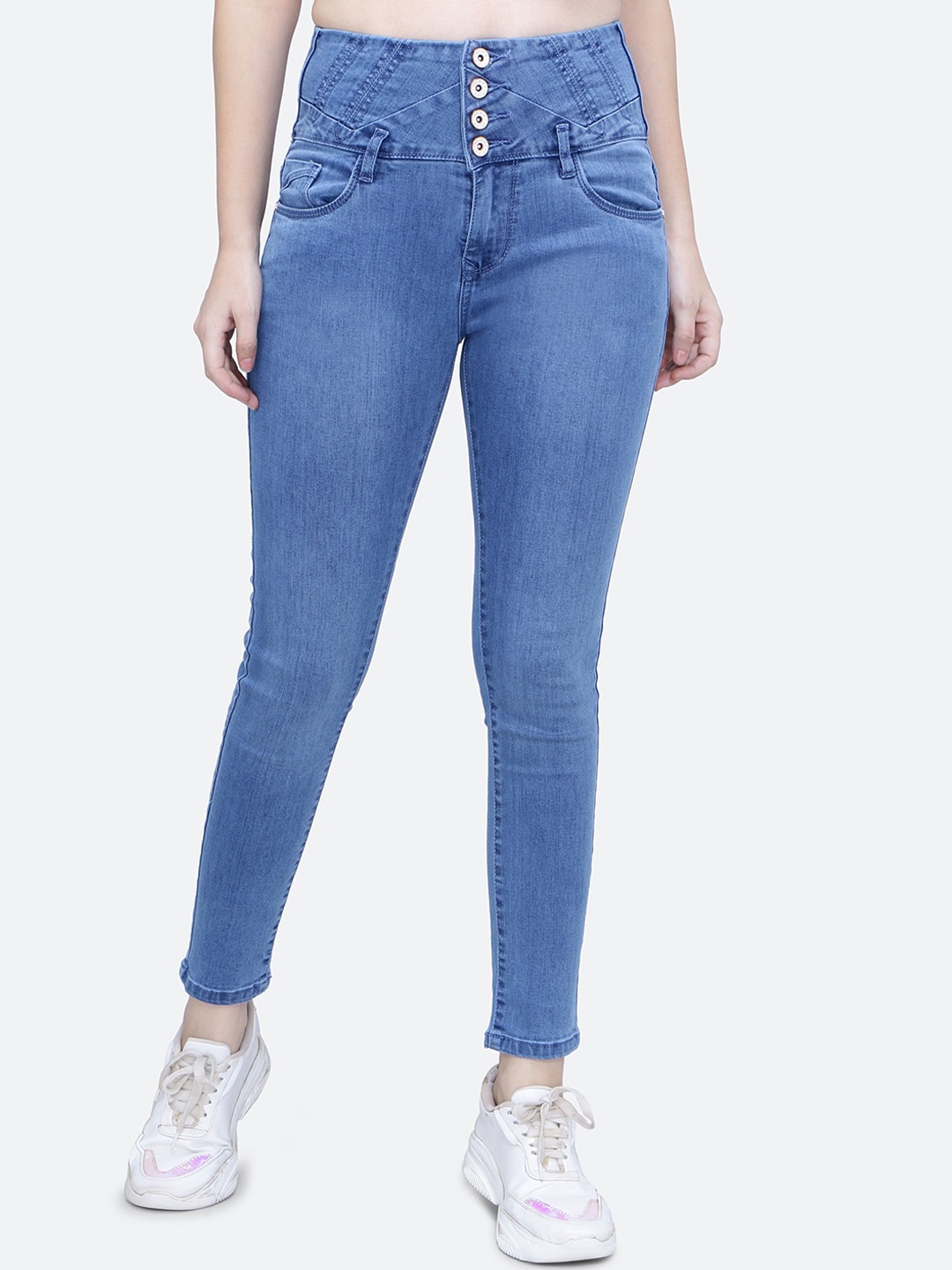 

FCK-3 Women Hottie High-Rise Clean Look Stretchable Jeans, Blue