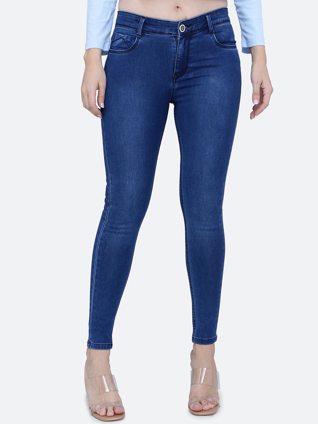 

FCK-3 Women Hottie High-Rise Light Fade Stretchable Jeans, Blue