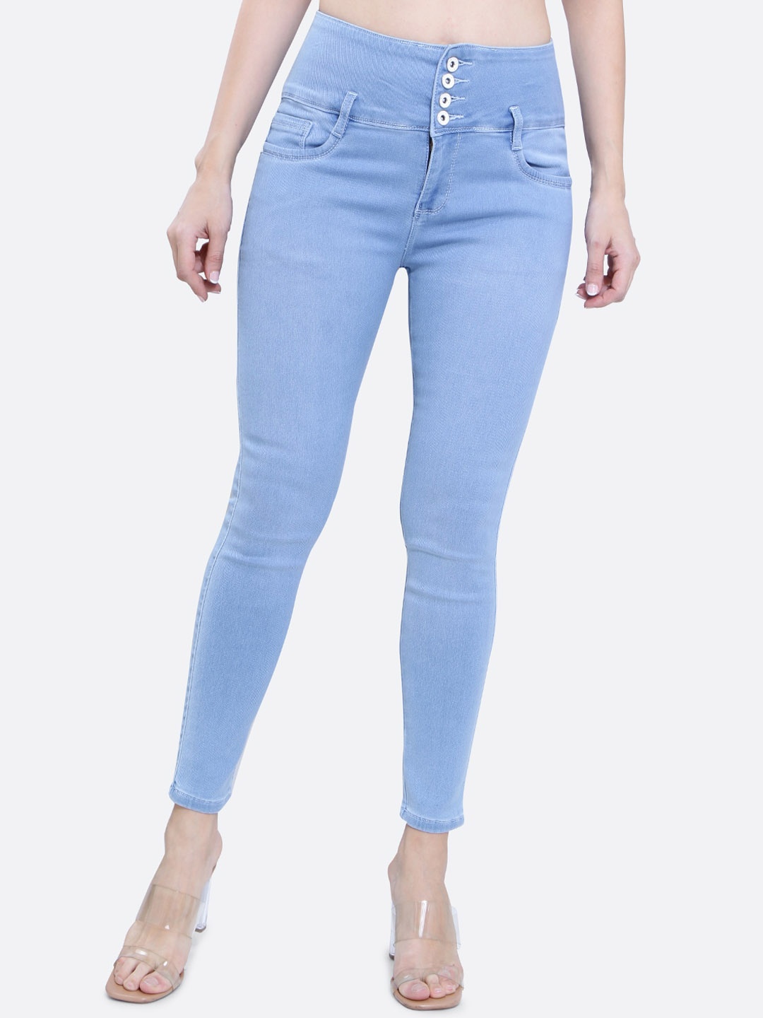 

FCK-3 Women Hottie High-Rise Clean Look Stretchable Jeans, Blue