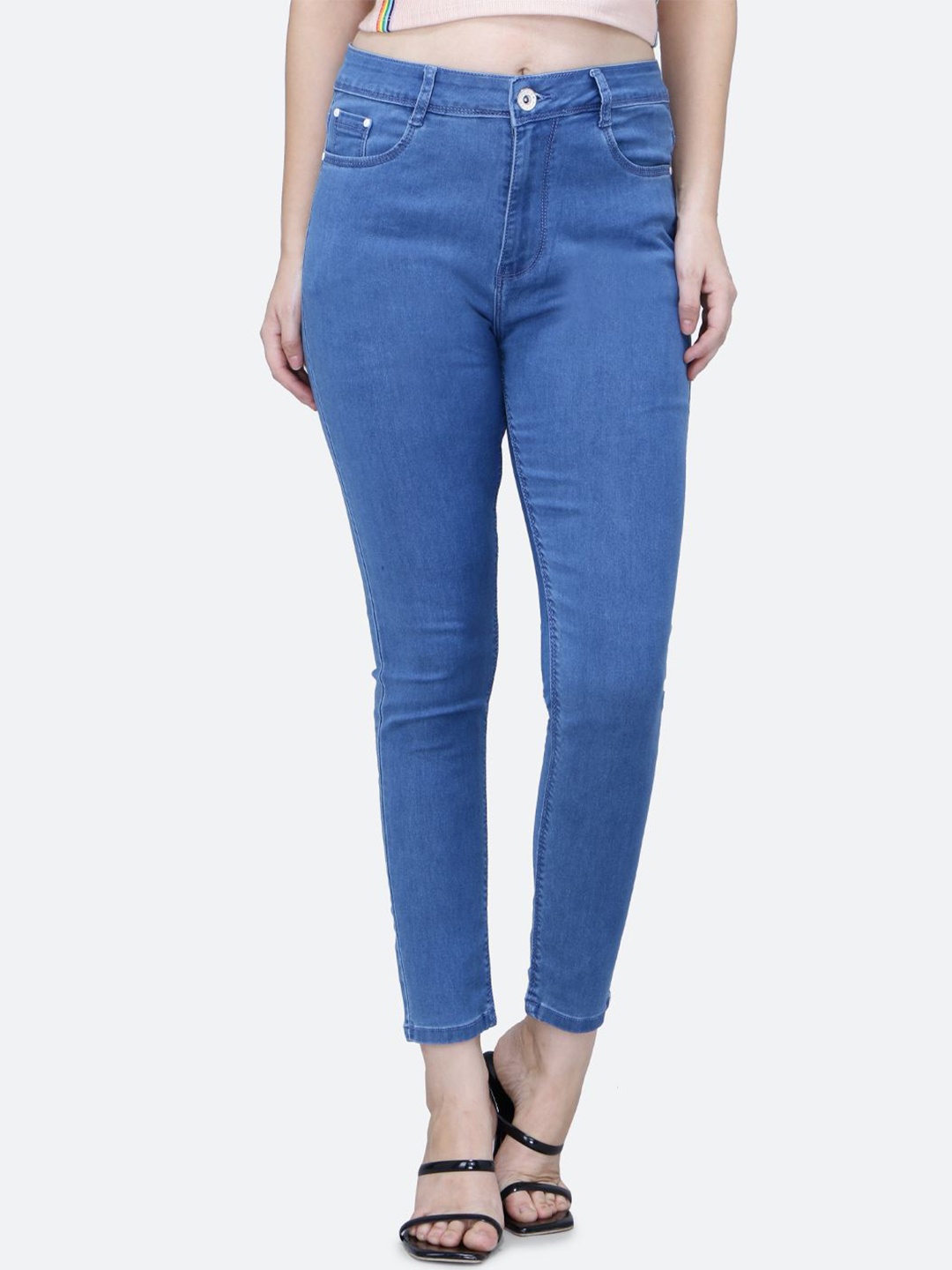 

FCK-3 Women Hottie High-Rise Clean Look Stretchable Jeans, Blue