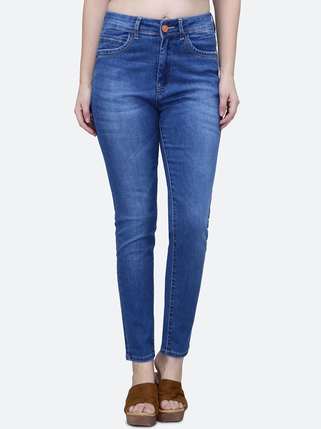 

FCK-3 Women Hottie High-Rise Light Fade Stretchable Jeans, Blue