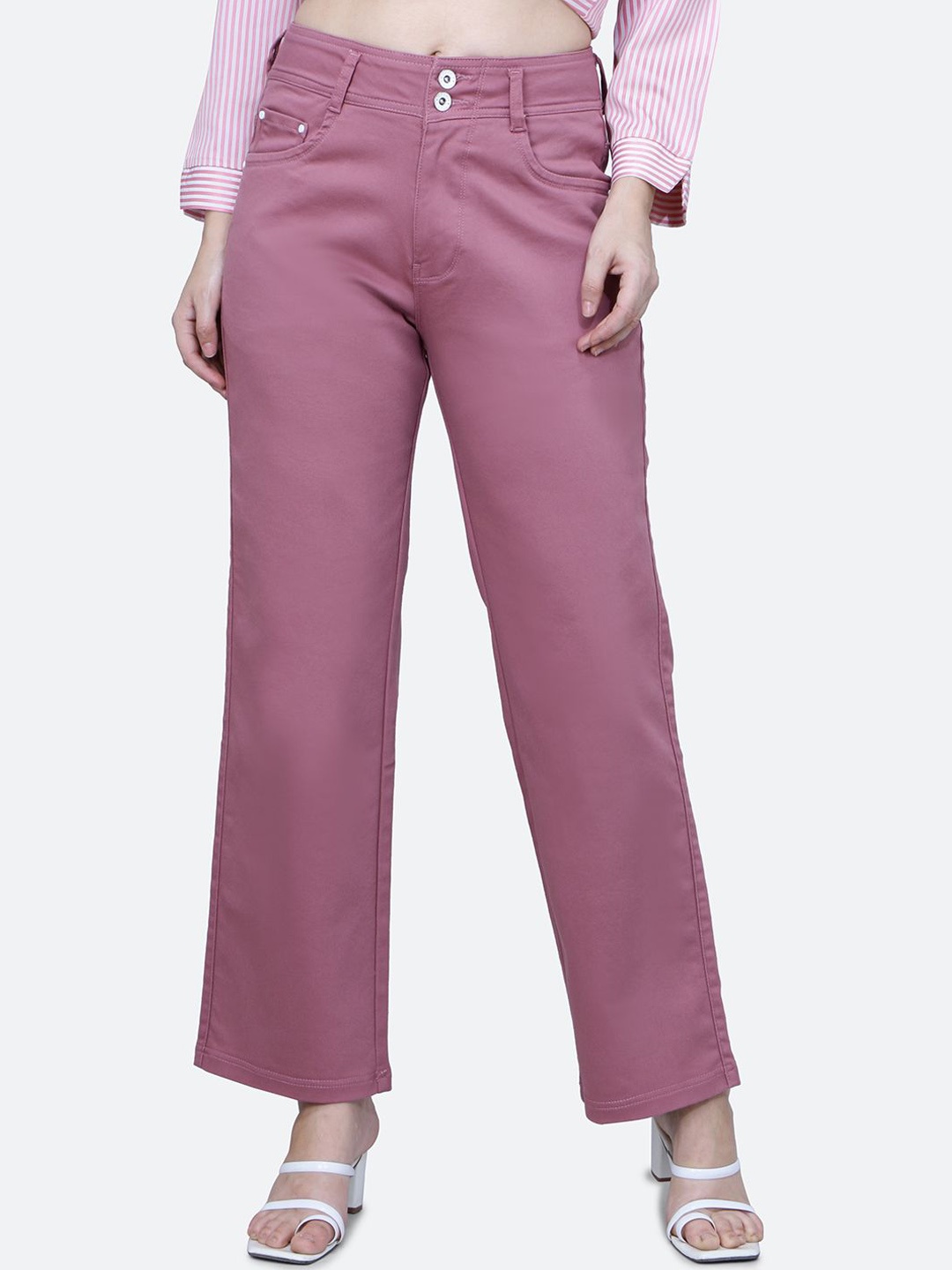 

FCK-3 Women Hottie Bootcut High-Rise Stretchable Jeans, Burgundy
