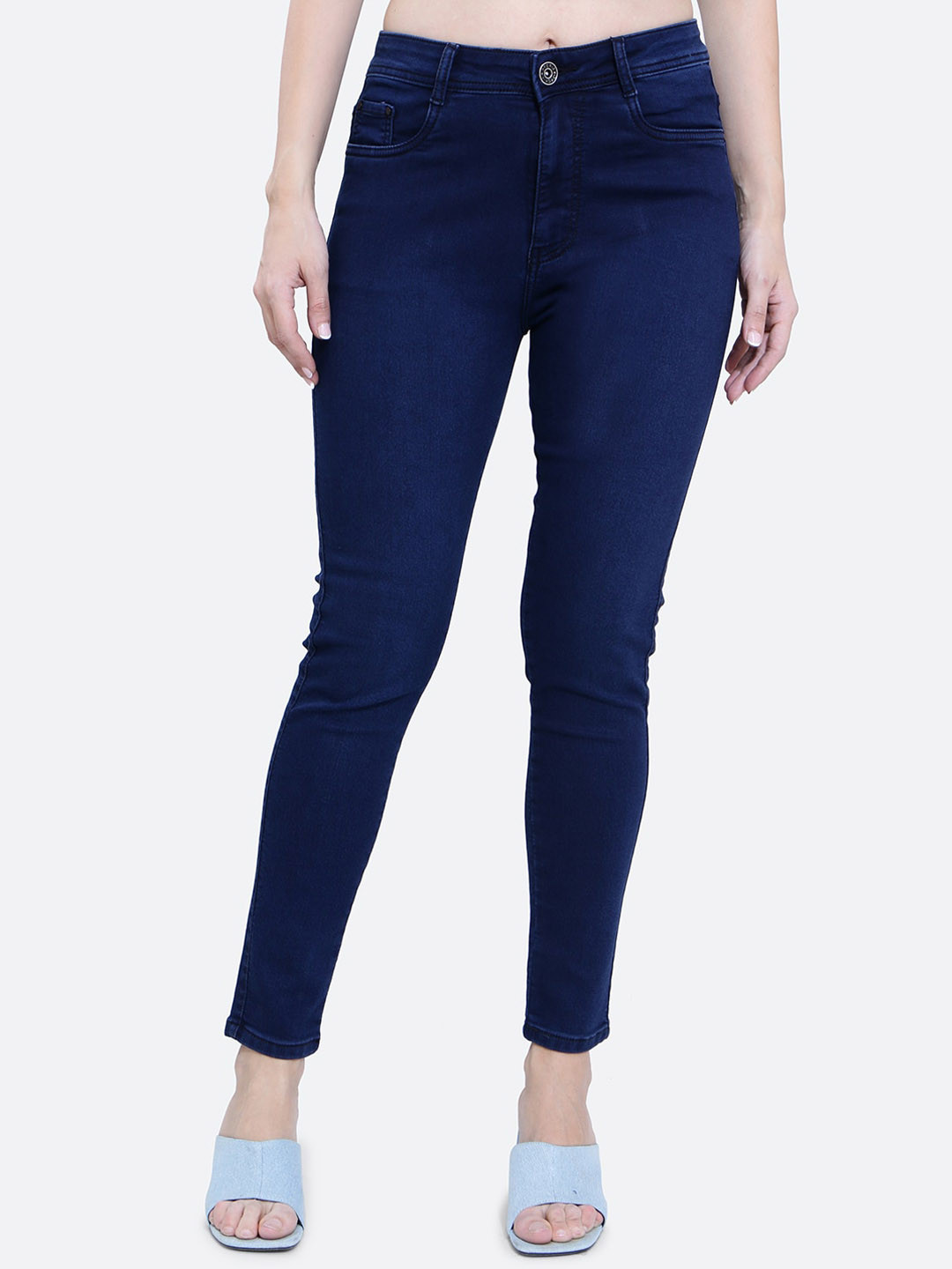 

FCK-3 Women Hottie High-Rise Clean Look Stretchable Jeans, Navy blue