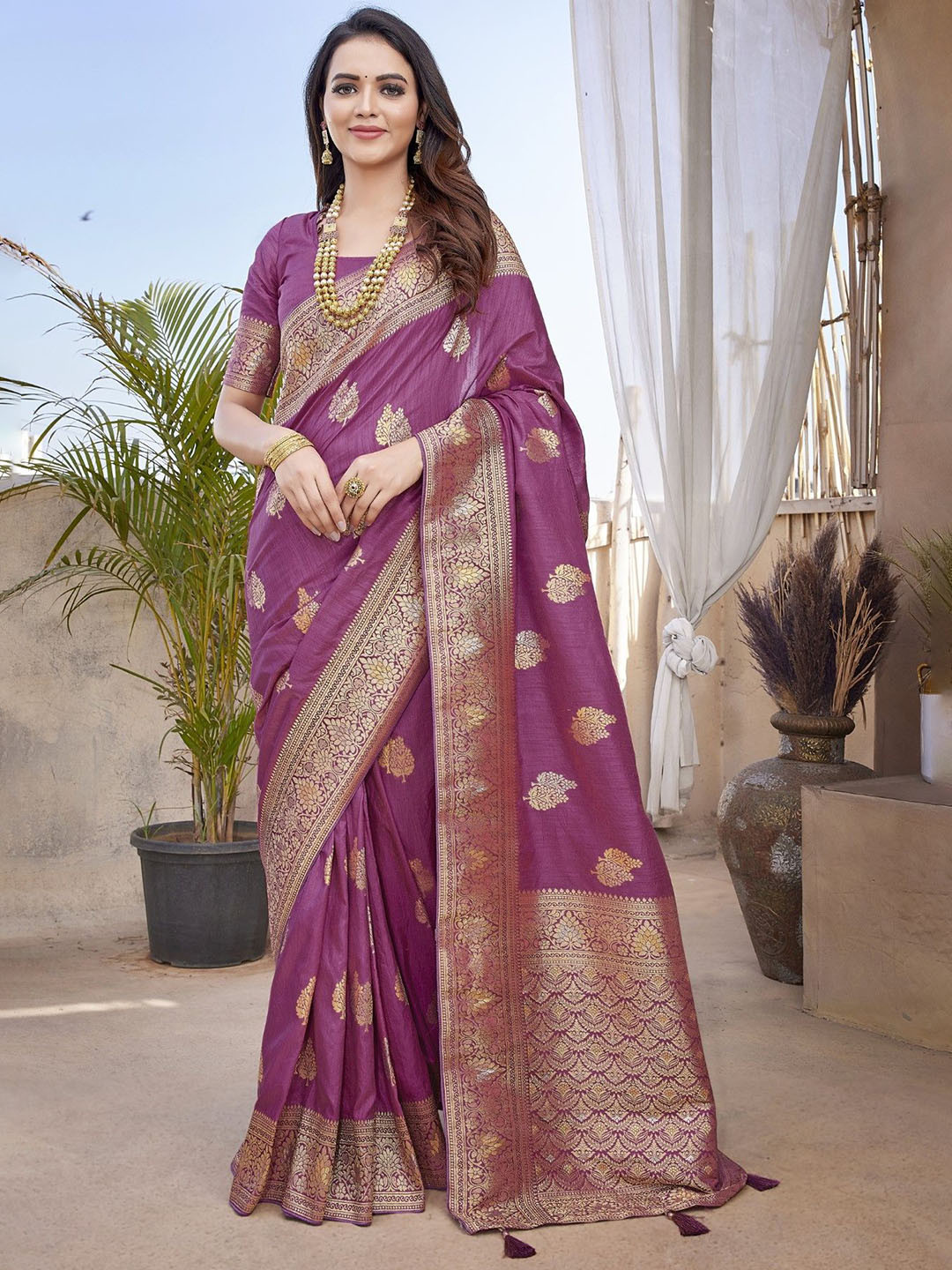 

LeeliPeeri Designer Ethnic Motifs Chanderi Saree, Pink
