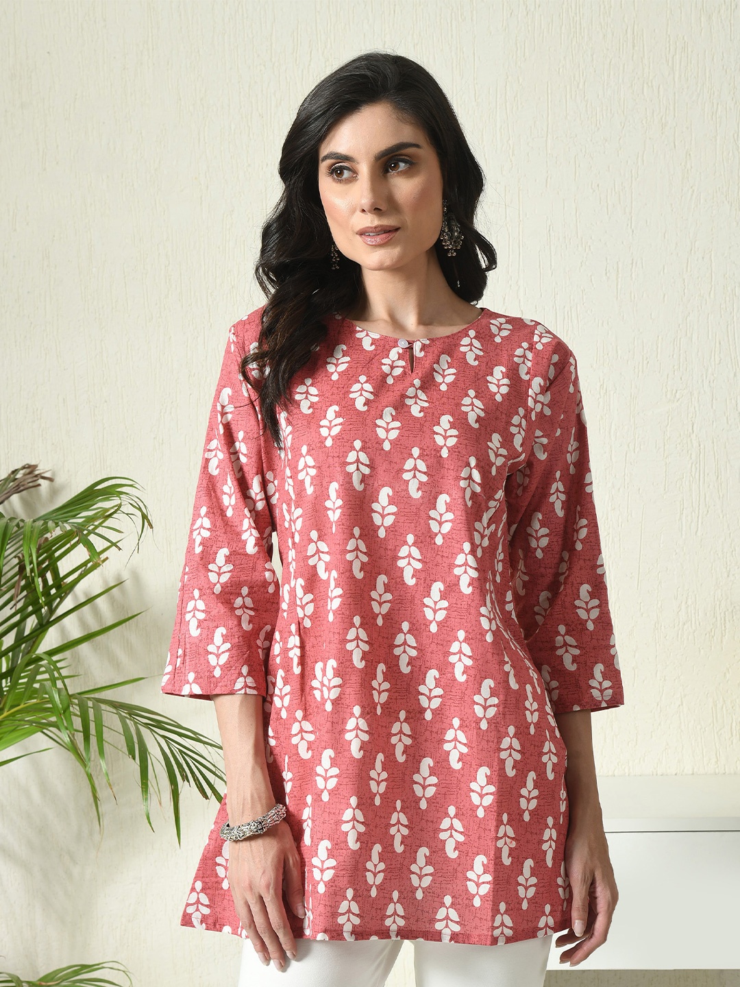 

BAESD Floral Print Top, Red