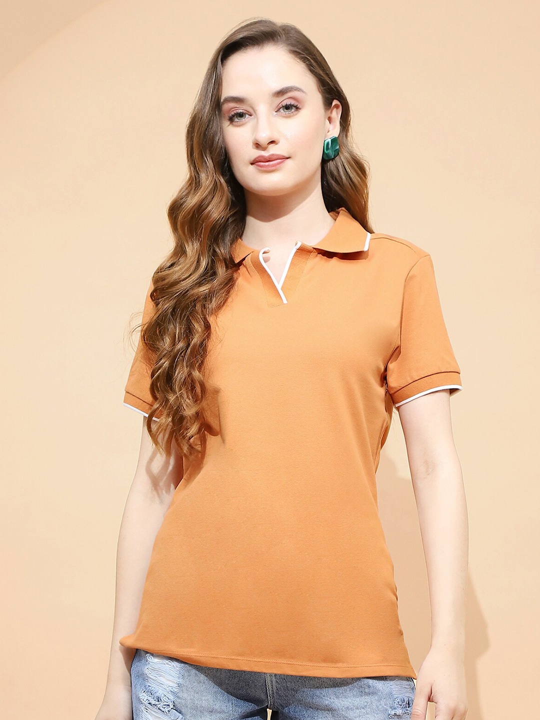 

Global Republic Shirt Style Top, Orange