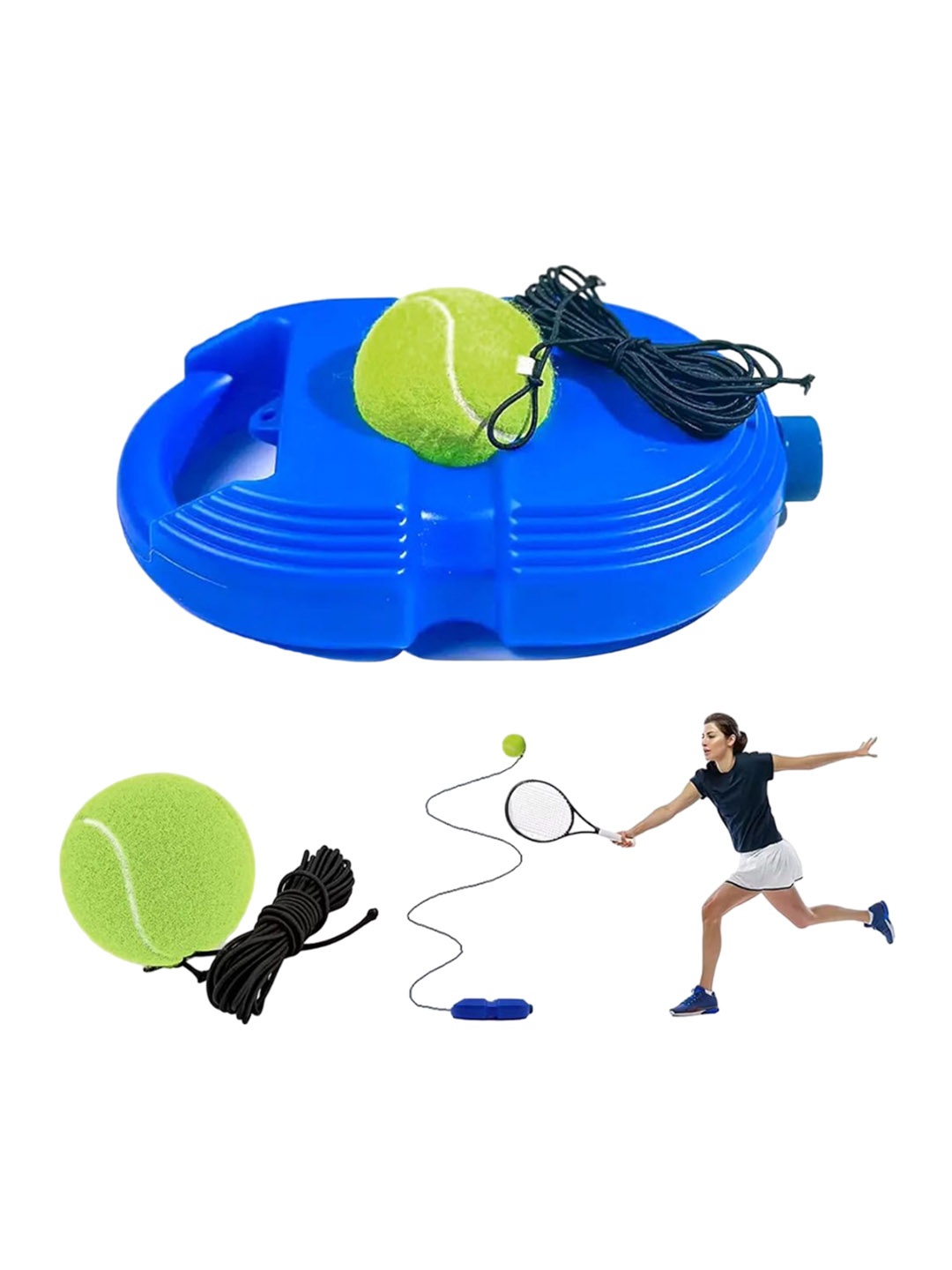 

Kidology Tennis Trainer Rebound Ball For Kids (No Rackets), Blue