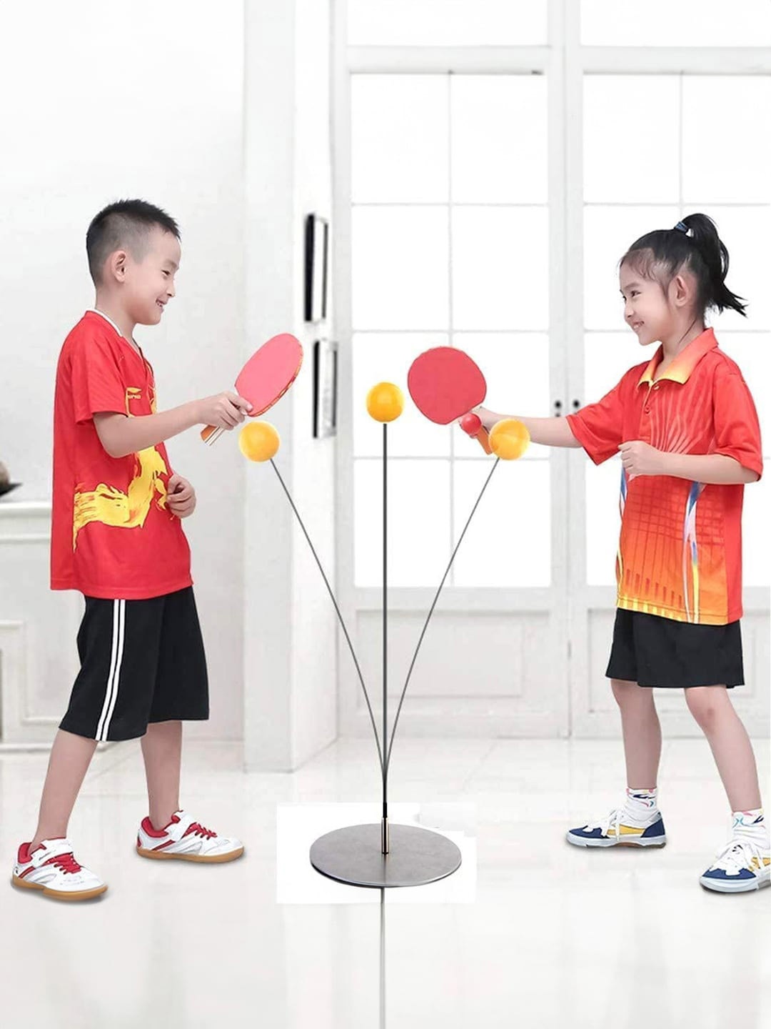 

Kidology Indoor Table Tennis Self-Training Ping Pong Ball Set For Kids, Red