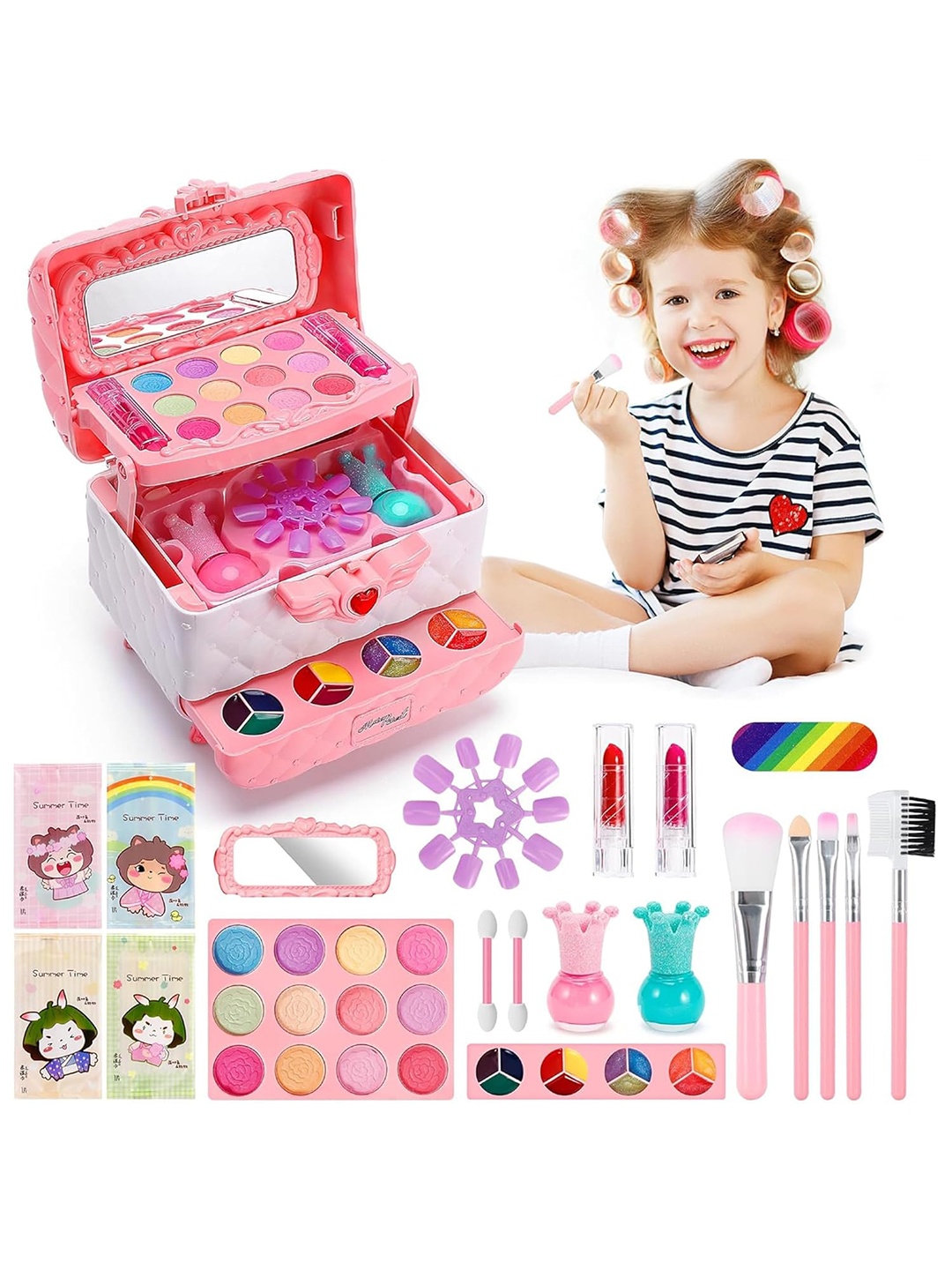 

Kidology Kids Girls Washable Unicorn Makeup Kit Toys, Pink