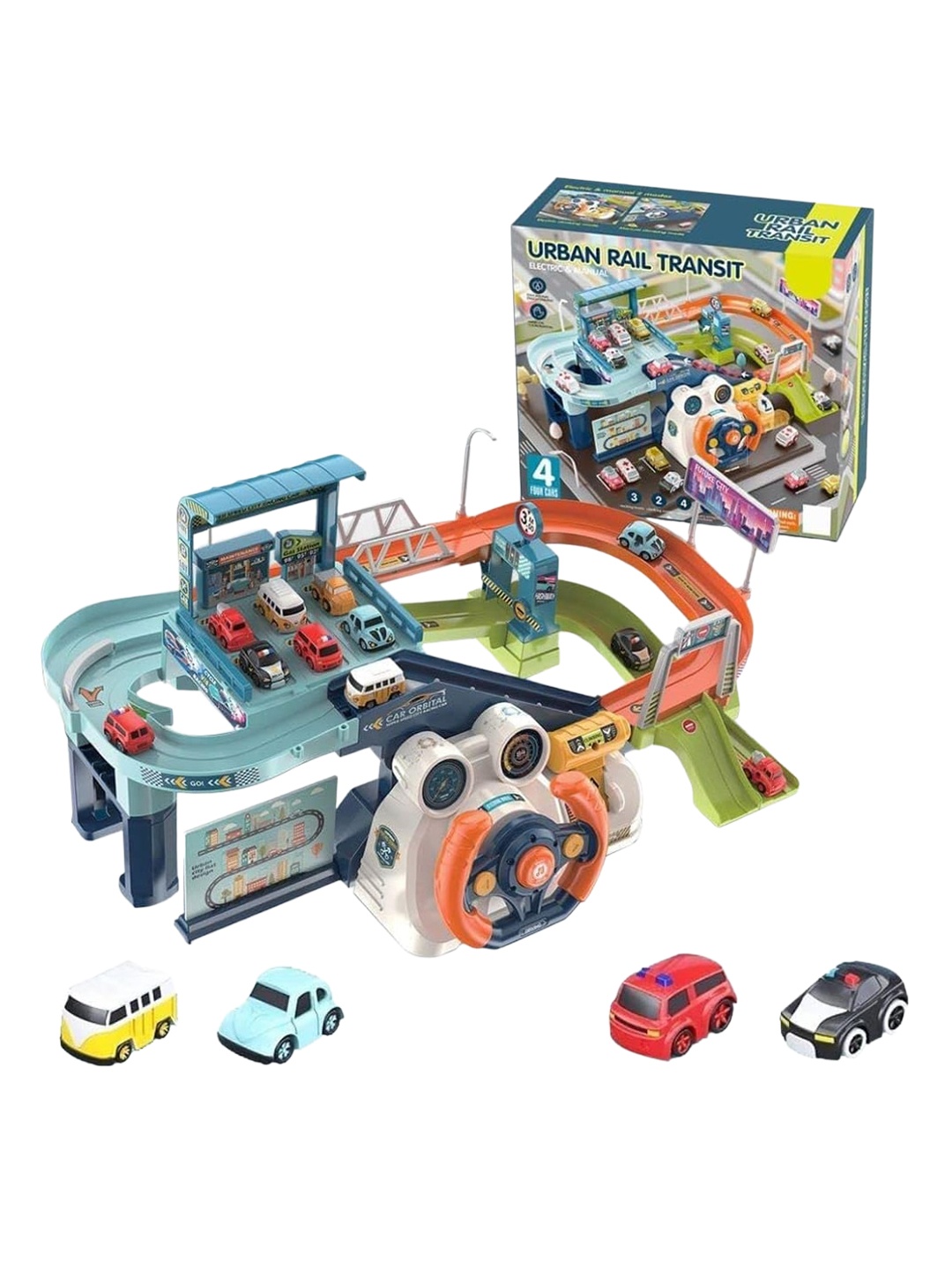 

Kidology Kids Urban Rail Transit Car Adventure Learning and Development Toys, Blue