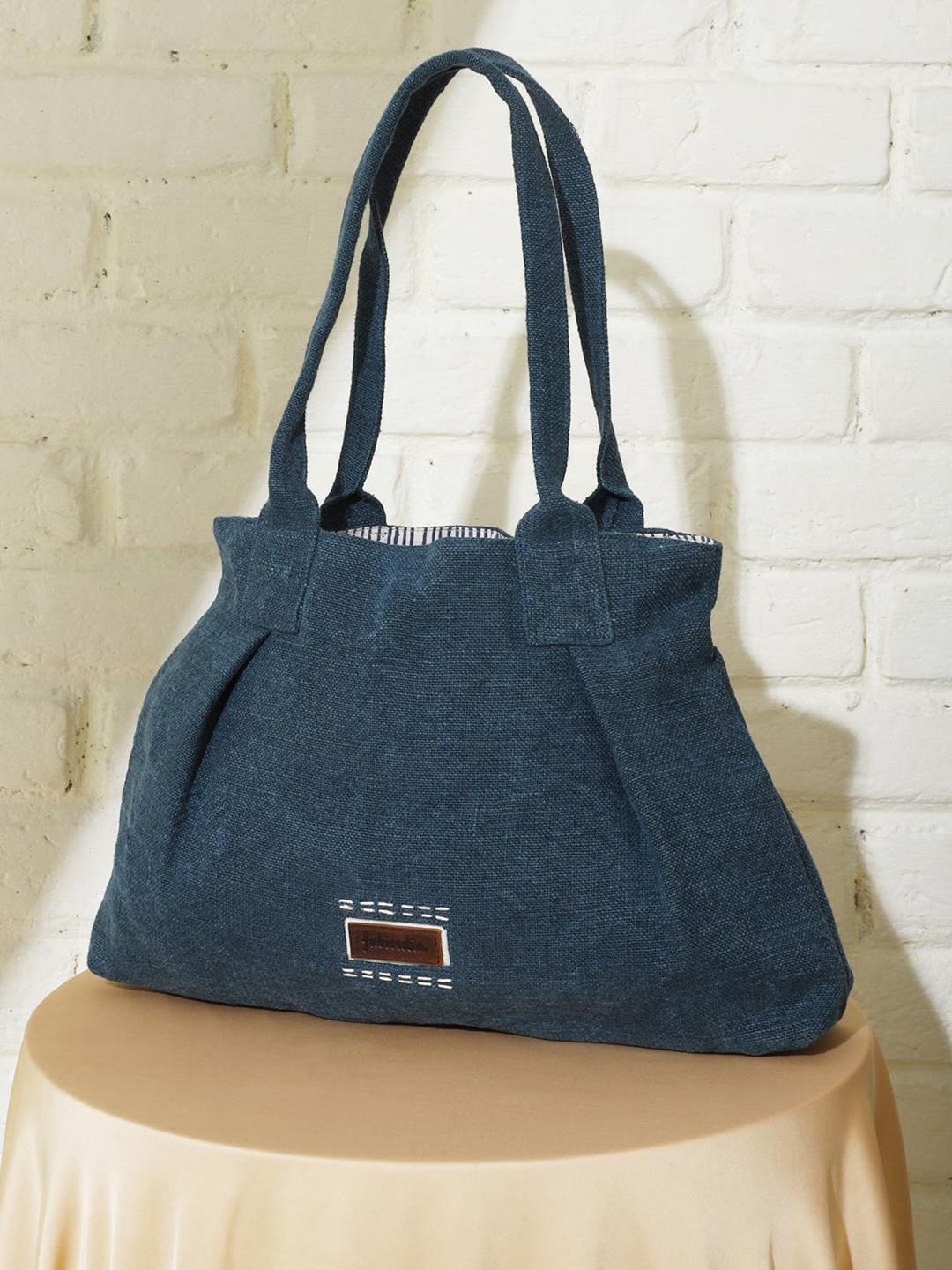 

Fabindia Structured Jute Tote Bag, Blue