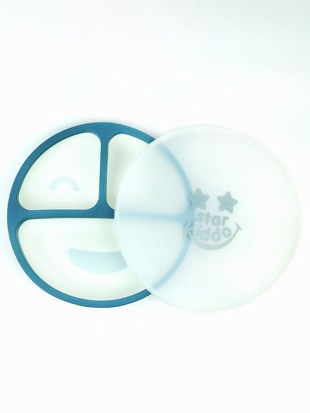 

Starkiddo Kids Blue & White Anti-Flip Plate