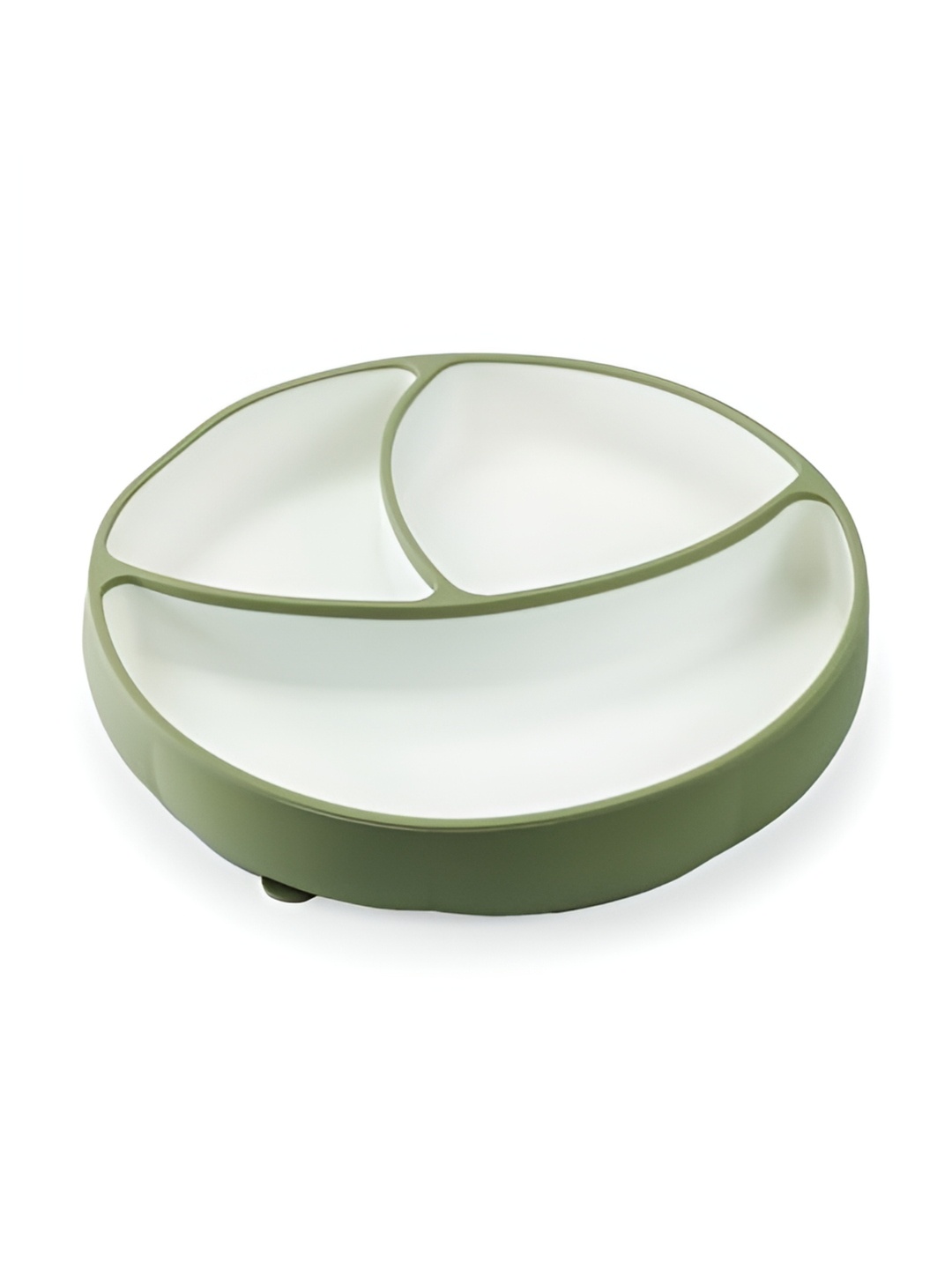 

Starkiddo Green & White Silicone Matte BPA-free Plate
