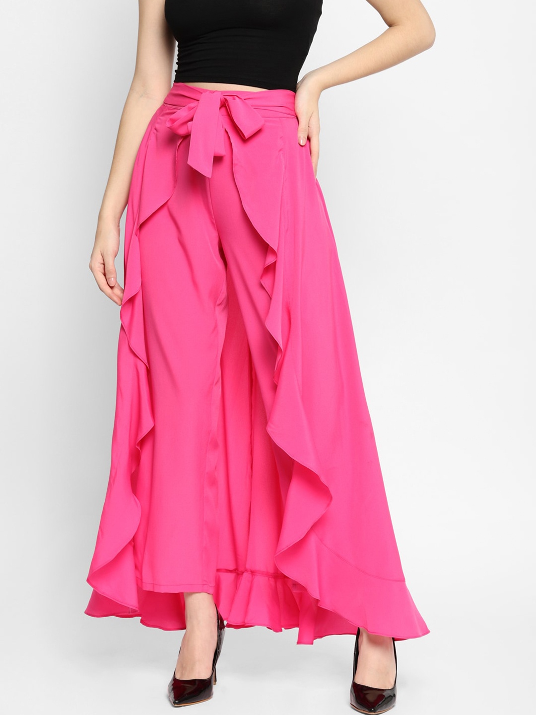 

HOUSE OF KKARMA Women Palazzos, Fuchsia