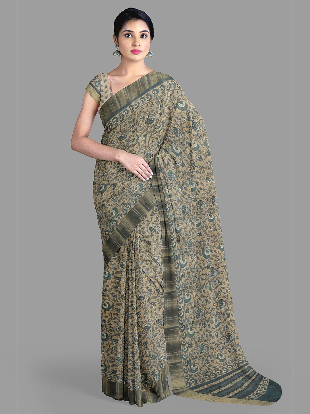 

The Chennai Silks Zari Banarasi Saree, Brown