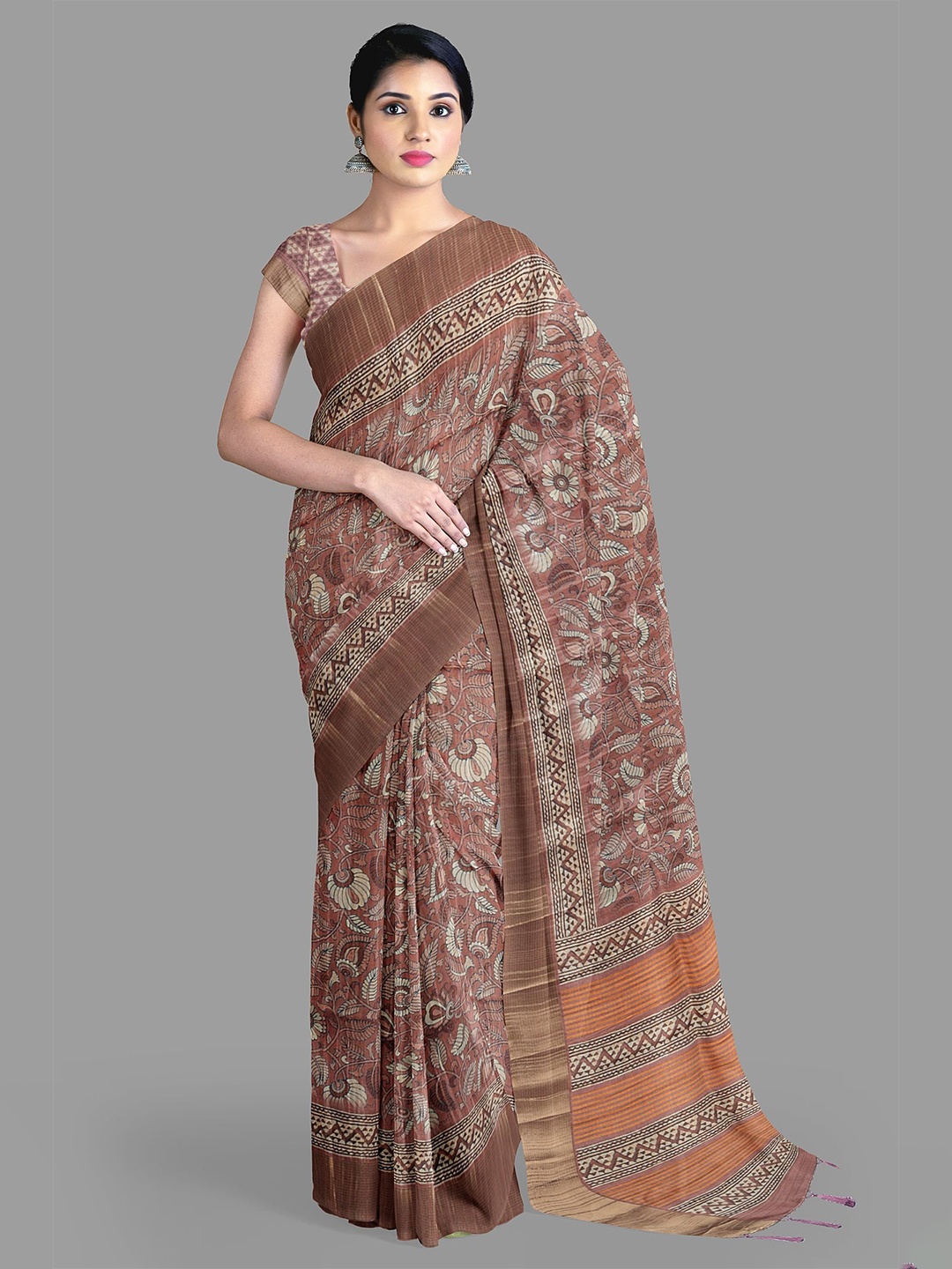 

The Chennai Silks Floral Banarasi Saree, Pink