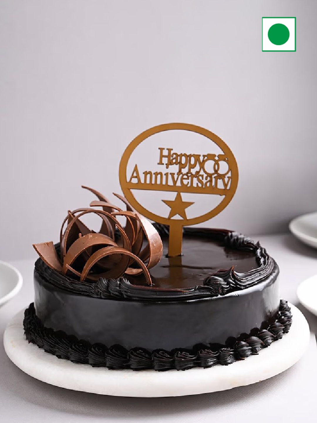 

Floweraura Round Shape Chocolate Truffle Flavour Eggless Cake -500 g, Multi