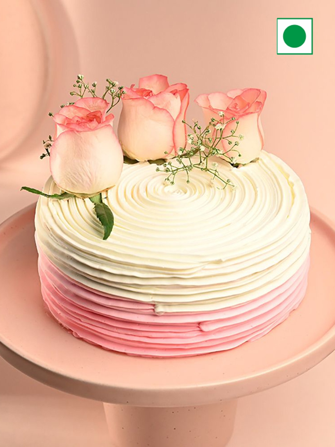 

Floweraura Round Shape Strawberry Flavour Eggless Cake -500 g, Multi
