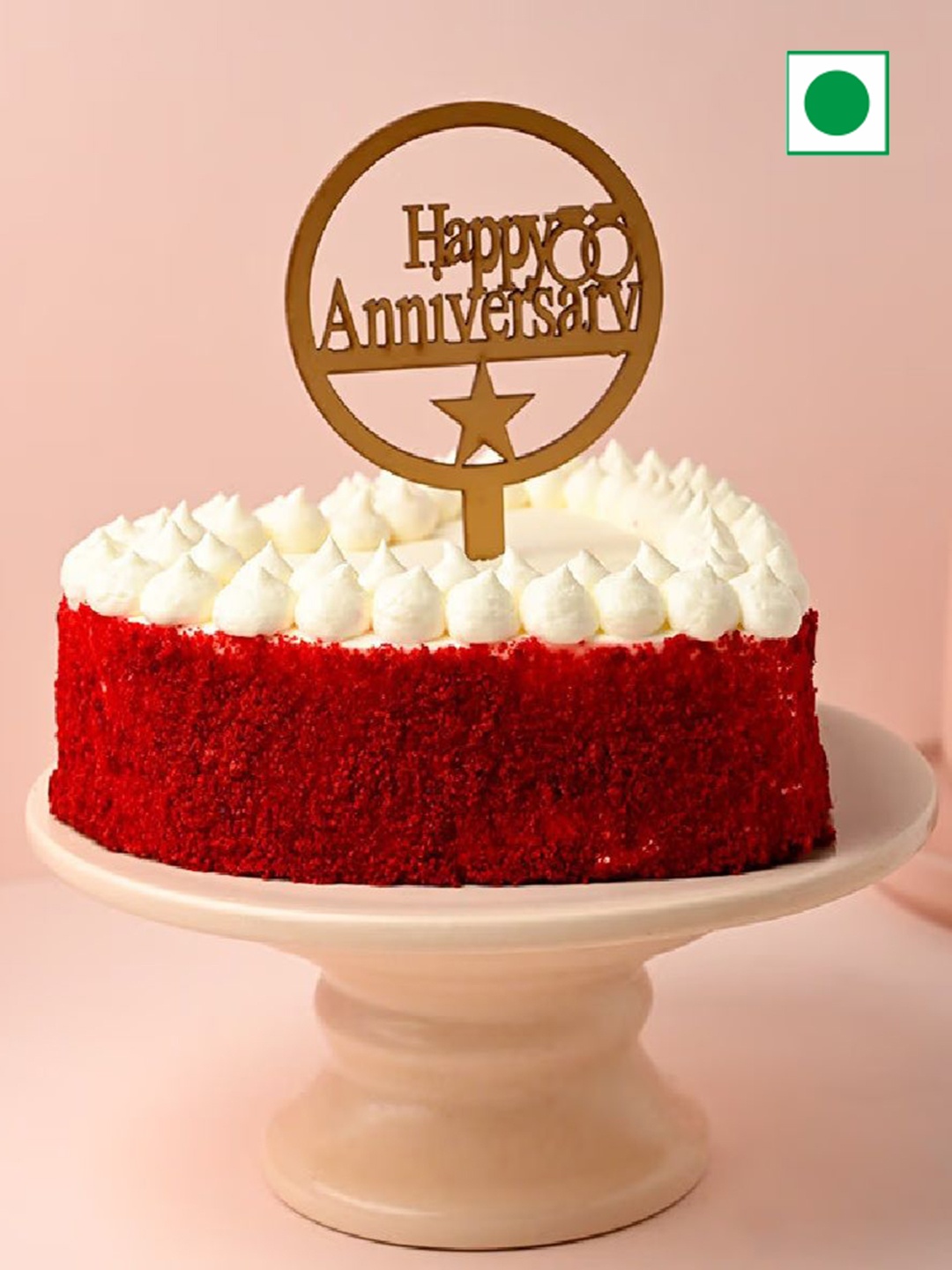 

Floweraura Heart Shape Red Velvet Flavour Eggless Cake -500 g