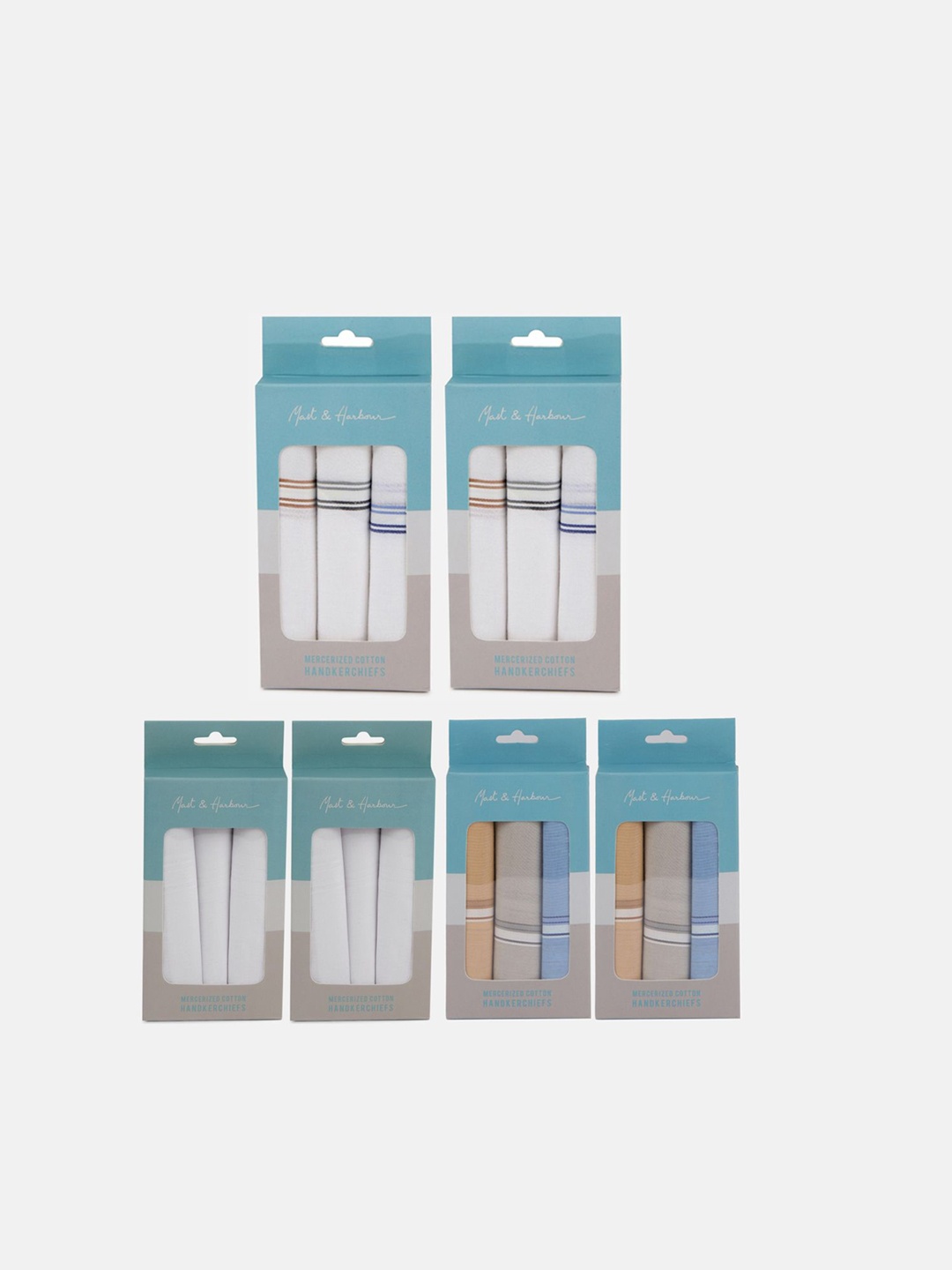 

Mast & Harbour Men Pack Of 18 Pure Cotton Handkerchief, White