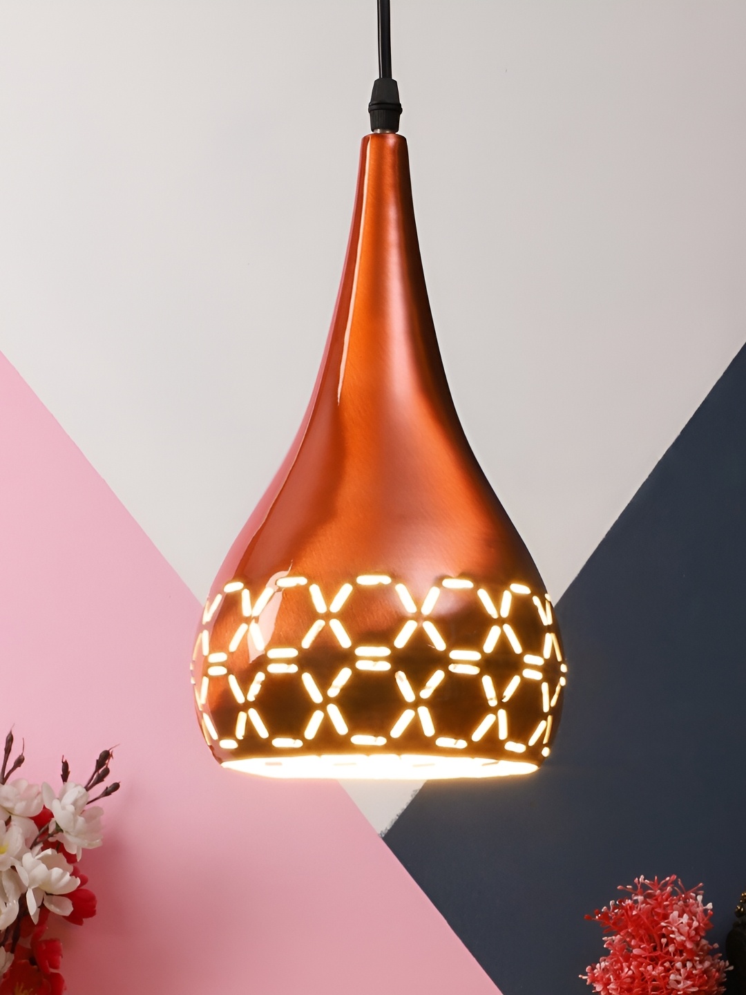 

ELIANTE Copper-Toned Contemporary Ceiling Lamp
