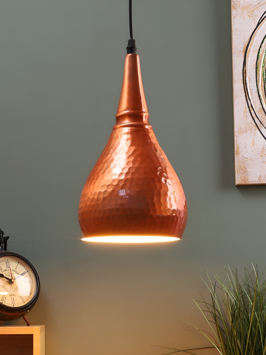 

ELIANTE Copper-Toned Contemporary Ceiling Lamp