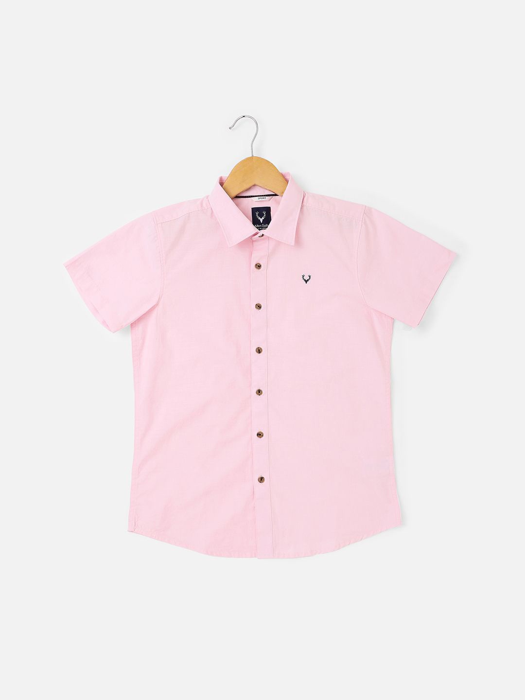 

Allen Solly Junior Boys Spread Collar Short Sleeves Cotton Regular Fit Shirt, Pink