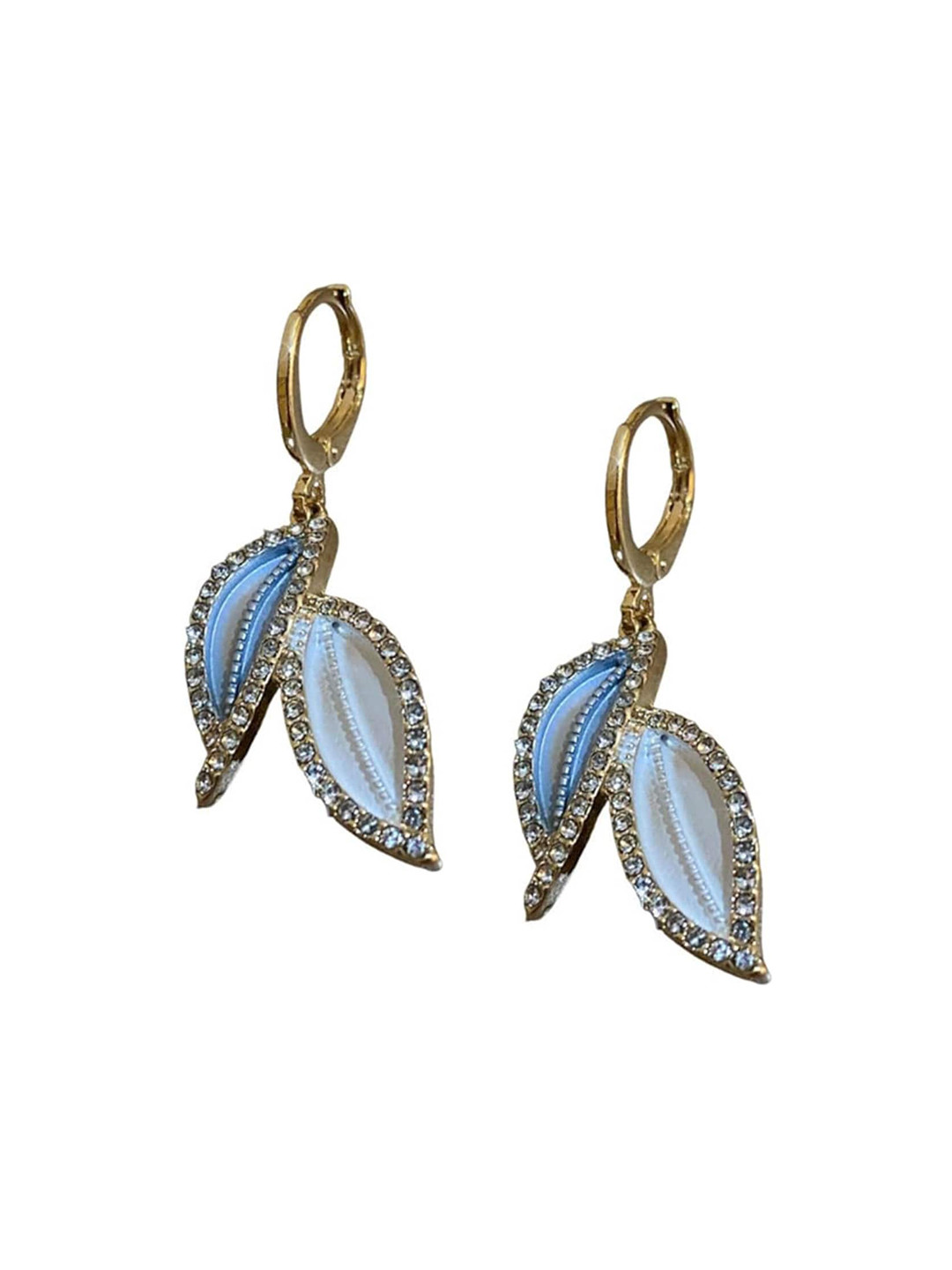 

Xivir Gold-Plated American Diamond Studded Drop Earrings