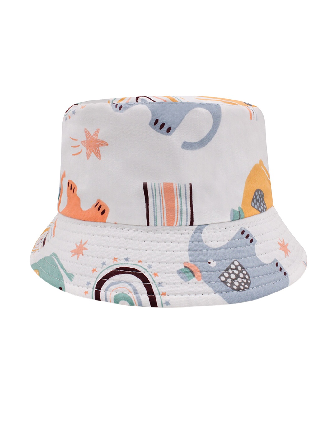 

JENNA Unisex Kids White Self Design Sun Hat