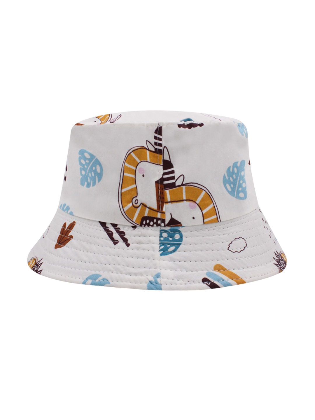 

JENNA Unisex Kids White Self Design Sun Hat