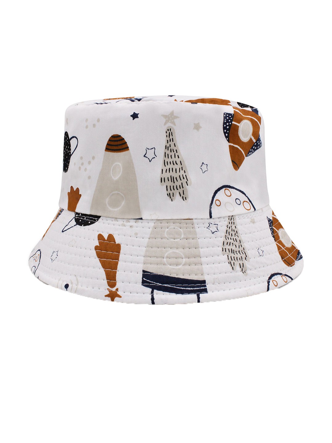 

JENNA Unisex Kids White Self Design Sun Hat