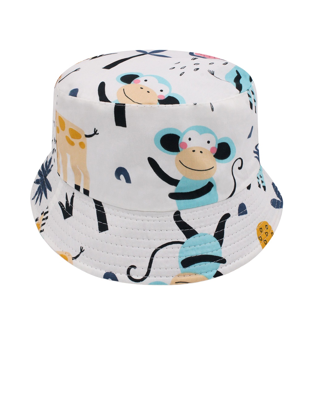 

JENNA Unisex Kids White Self Design Sun Hat