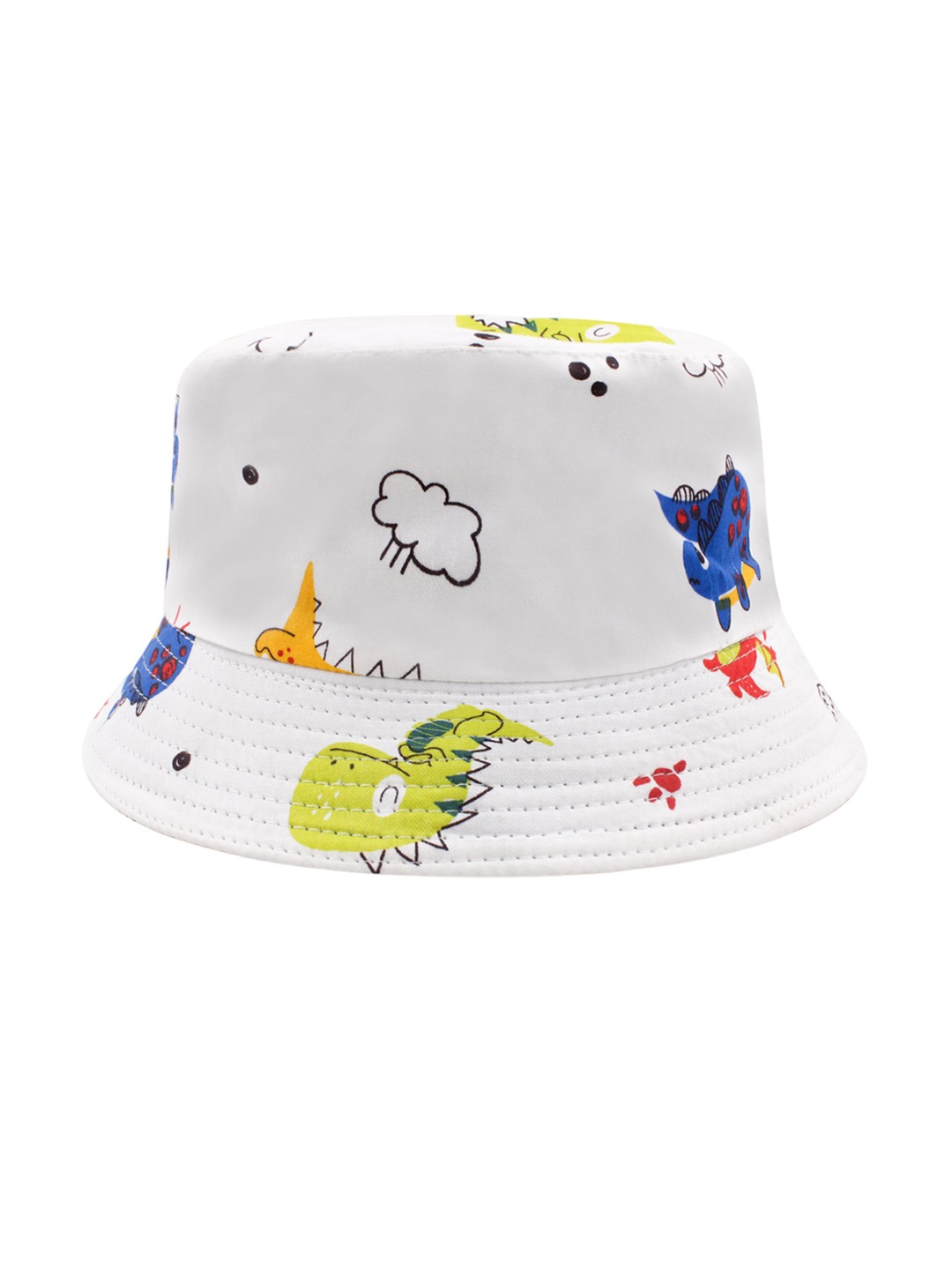 

JENNA Unisex Kids White Self Design Sun Hat