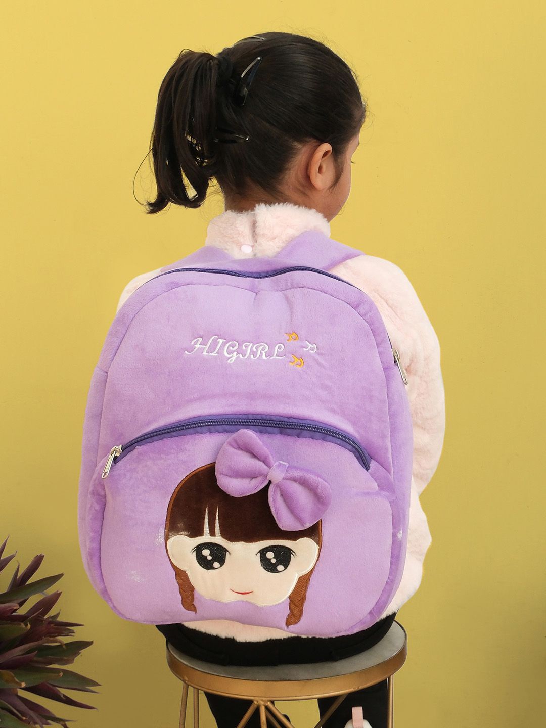 

DukieKooky Kids Graphic Printed Backpack, Purple