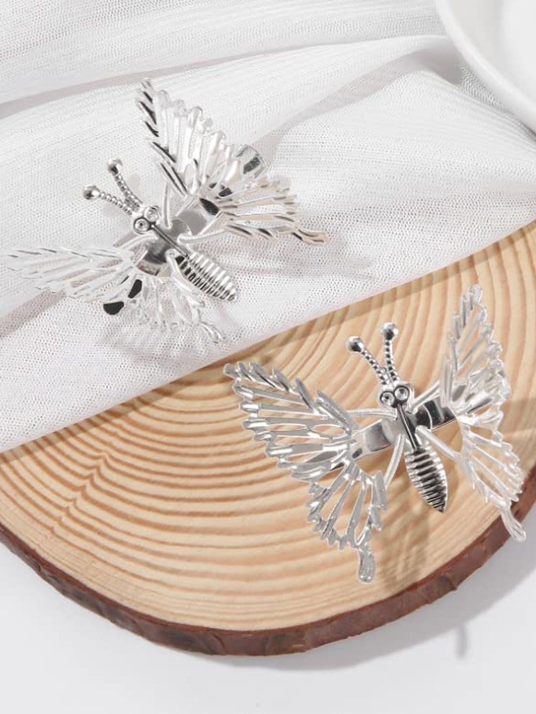 

BAESD Girls Set of 2 Embellished Alligator Hair Clip, Silver