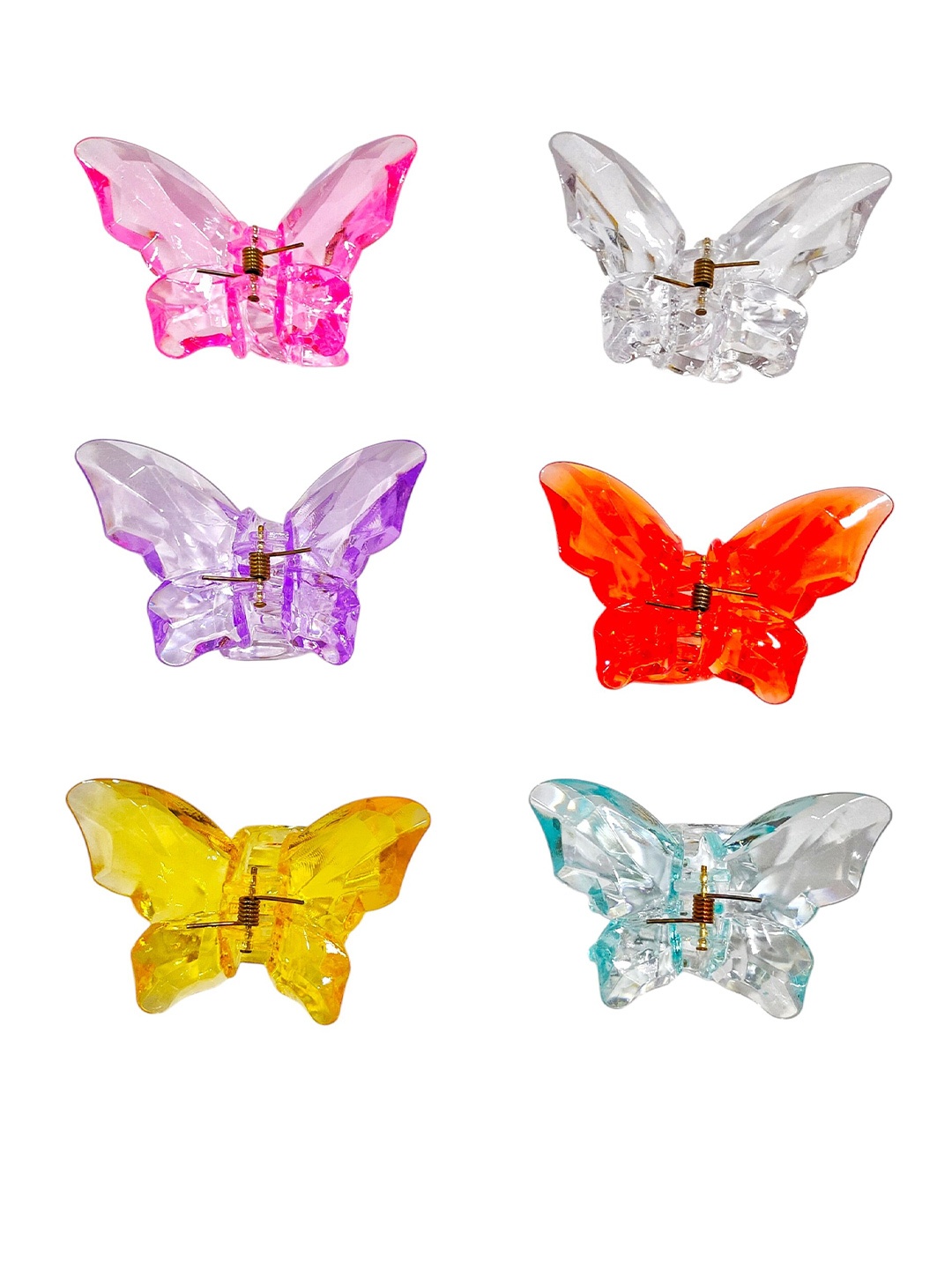 

ANNA CREATIONS Set of 6 Claw Clips, Orange